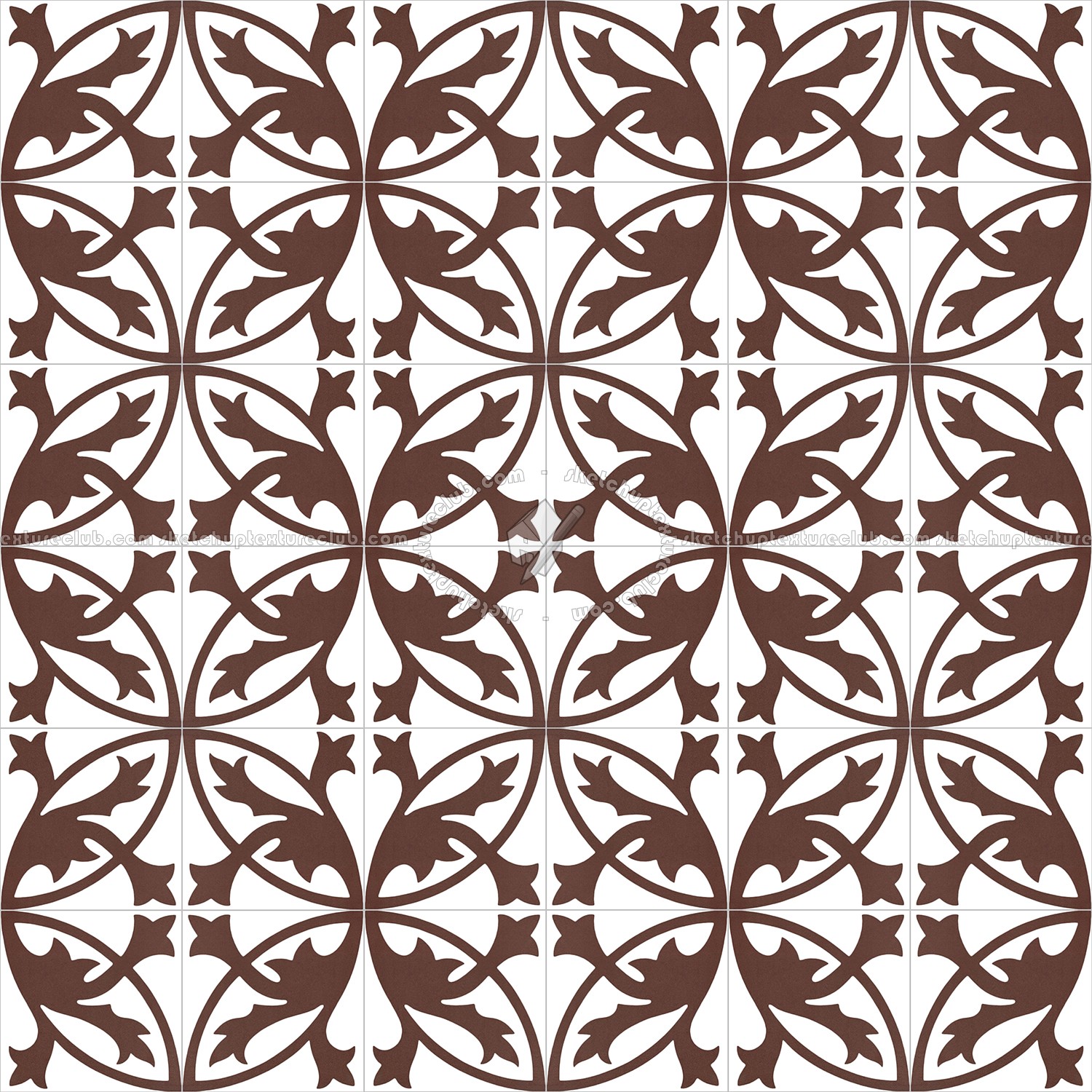 Textures   -   ARCHITECTURE   -   TILES INTERIOR   -   Cement - Encaustic   -   Encaustic  - Traditional encaustic cement ornate tile texture seamless 13486 (seamless)
