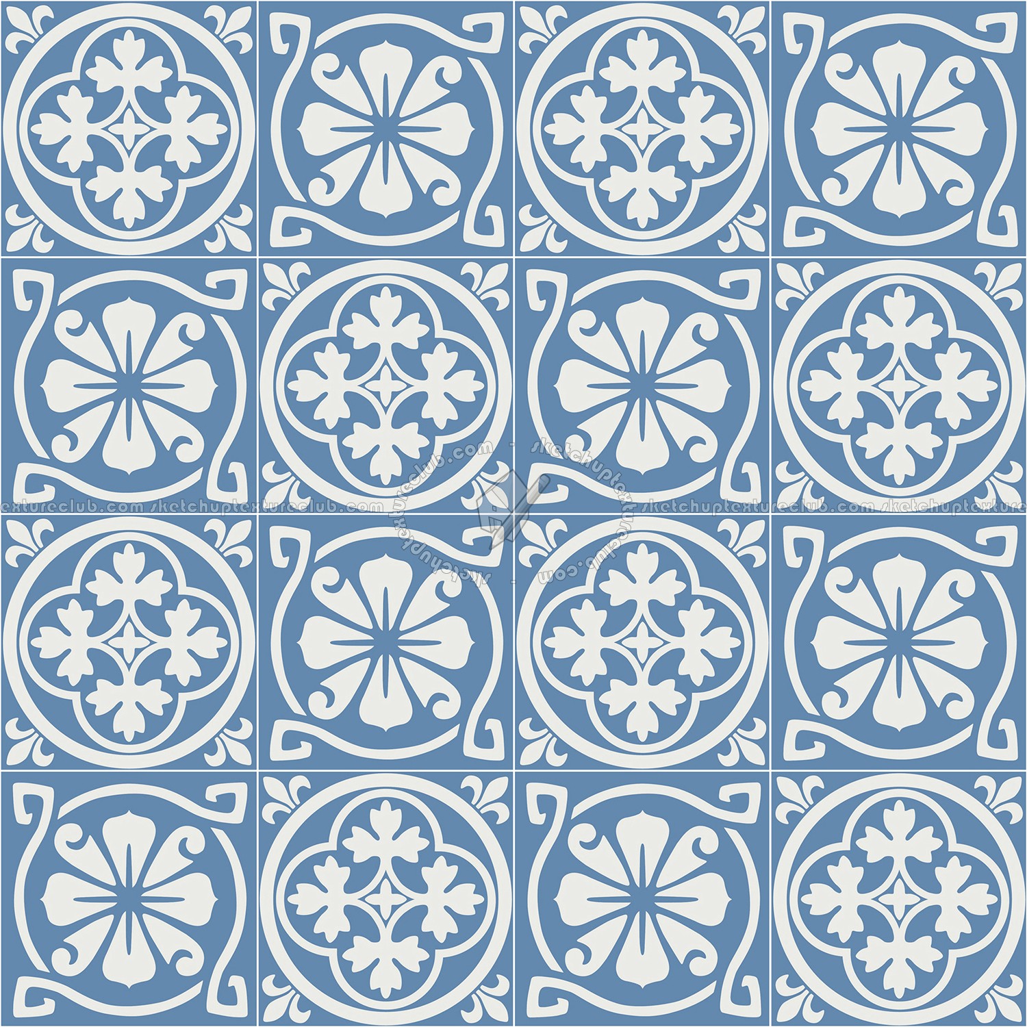 Textures   -   ARCHITECTURE   -   TILES INTERIOR   -   Cement - Encaustic   -   Victorian  - Victorian cement floor tile texture seamless 13705 (seamless)