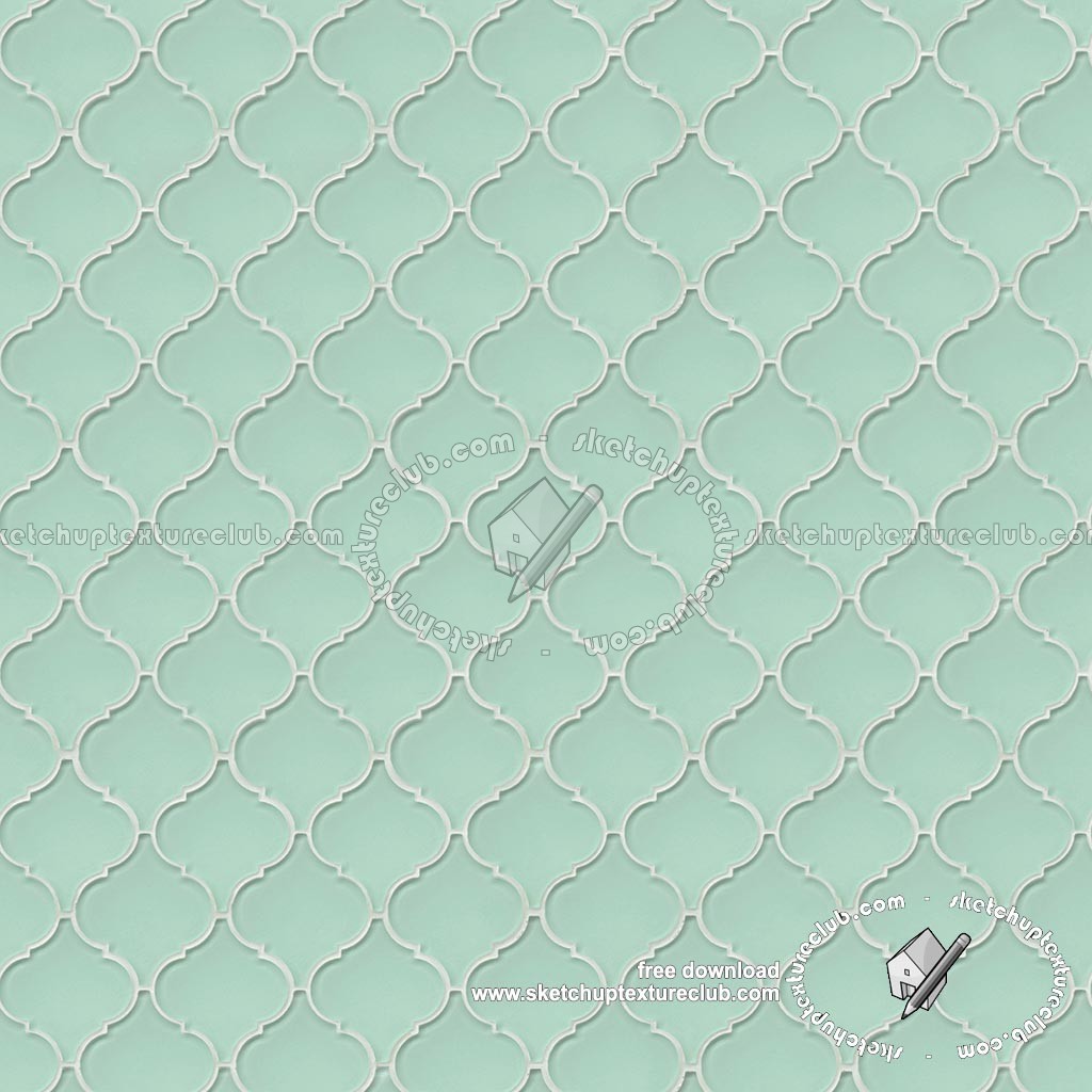 Textures   -   ARCHITECTURE   -   TILES INTERIOR   -   Ornate tiles   -   Geometric patterns  - Arabescque mosaic tile texture seamless 18911 (seamless)