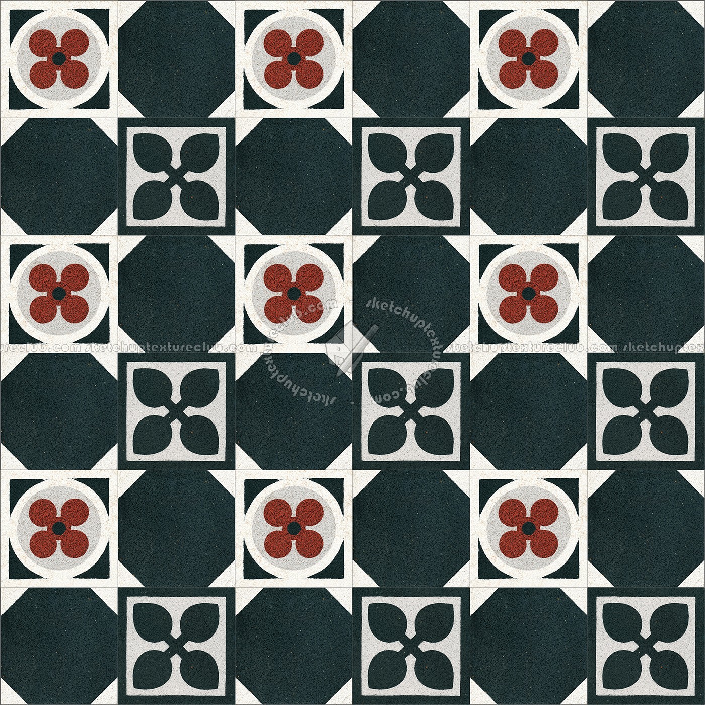 Textures   -   ARCHITECTURE   -   TILES INTERIOR   -   Cement - Encaustic   -   Cement  - Cement concrete tile texture seamless 13367 (seamless)