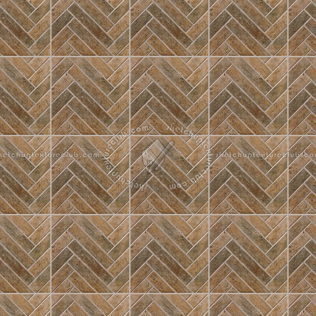 Textures   -   ARCHITECTURE   -   PAVING OUTDOOR   -   Terracotta   -   Herringbone  - Cotto paving herringbone outdoor texture seamless 06778 (seamless)