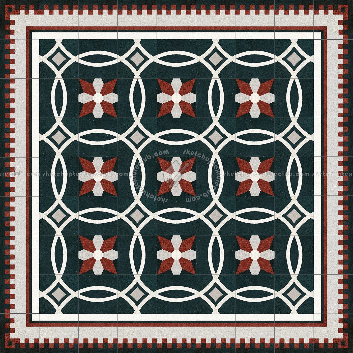 Textures   -   ARCHITECTURE   -   TILES INTERIOR   -   Cement - Encaustic   -   Cement  - Cement concrete tile texture seamless 13368 (seamless)