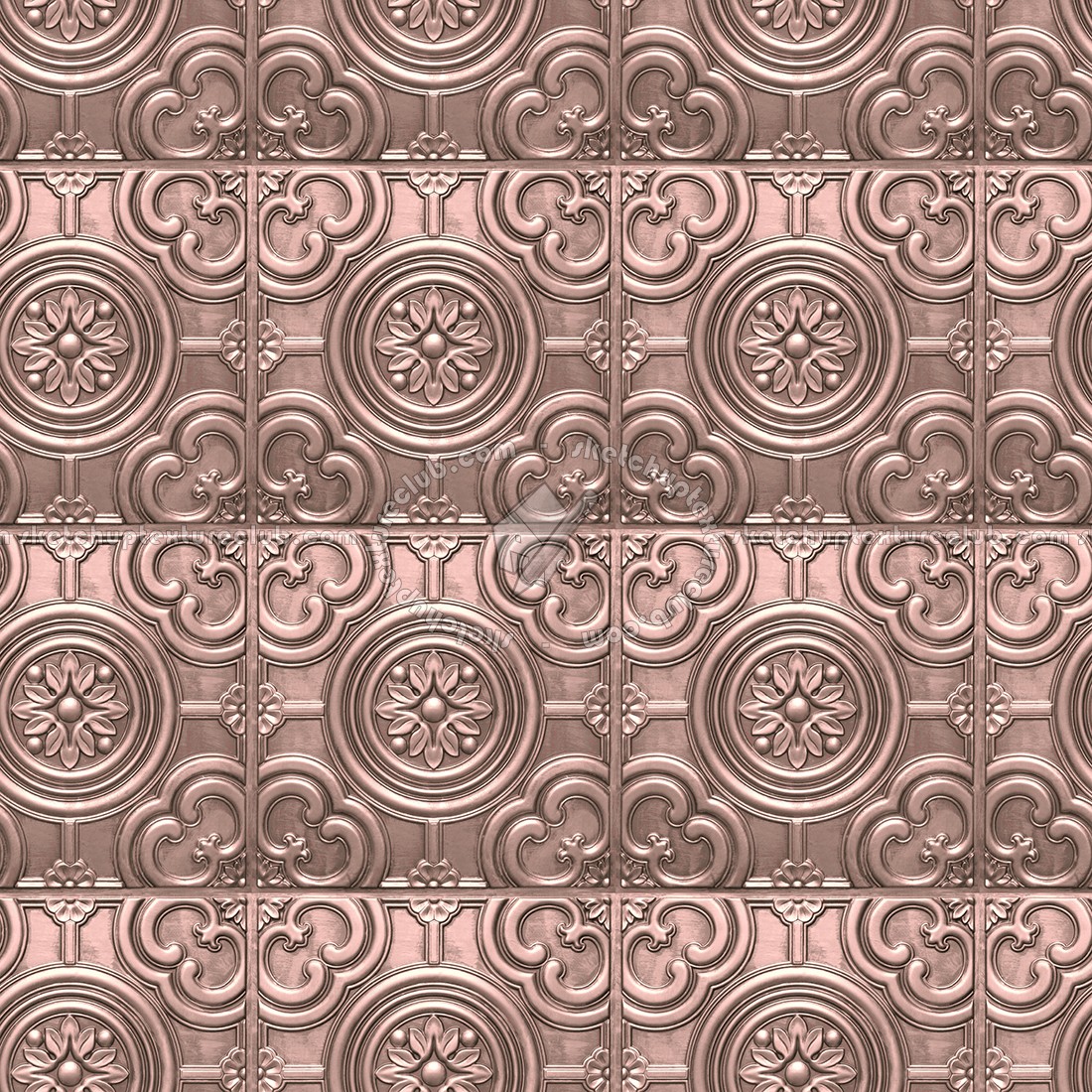 Textures   -   MATERIALS   -   METALS   -   Panels  - Copper metal panel texture seamless 10444 (seamless)