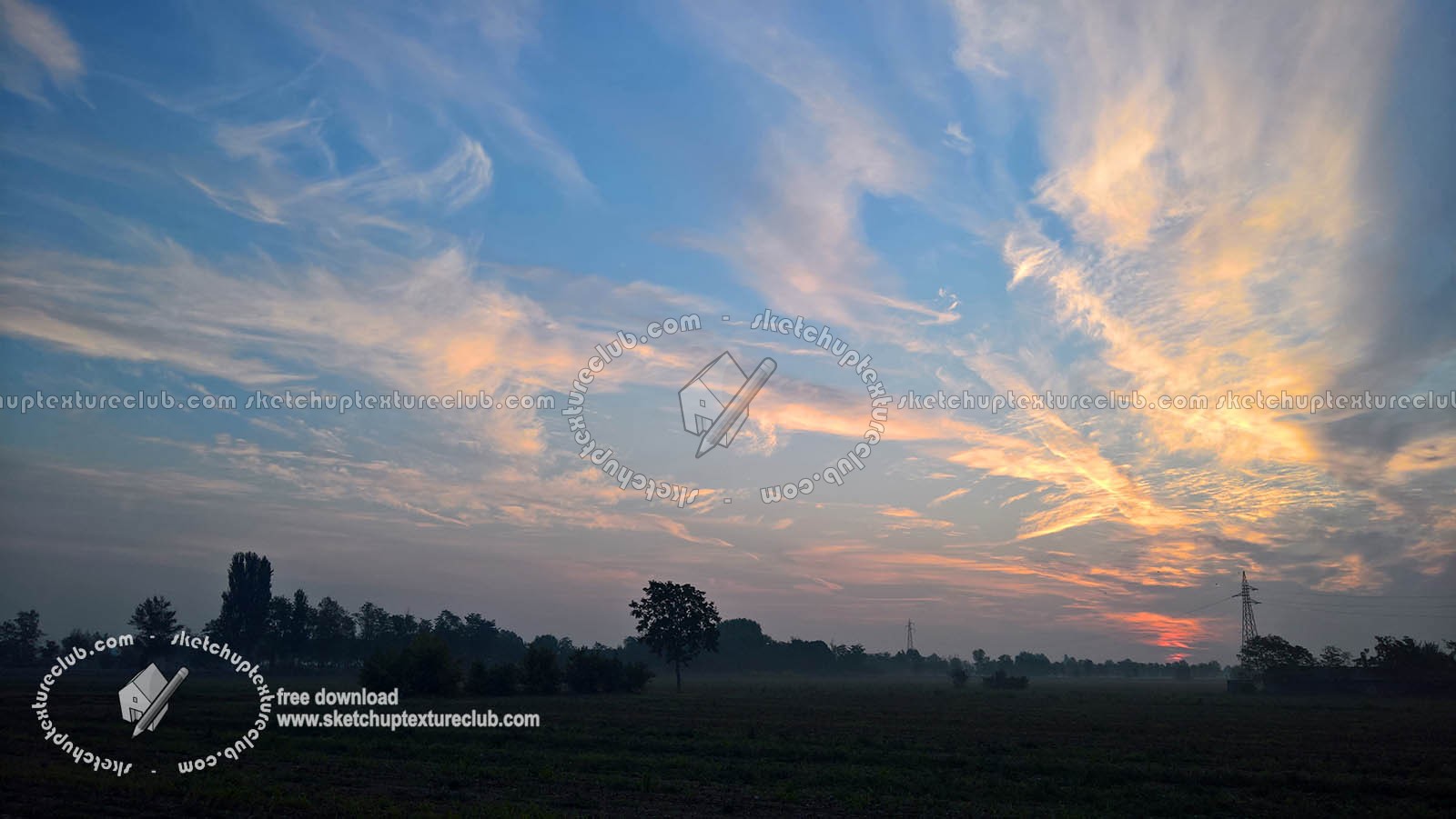 Textures   -   BACKGROUNDS &amp; LANDSCAPES   -   SUNRISES &amp; SUNSETS  - Sunrise with countryside background 18536