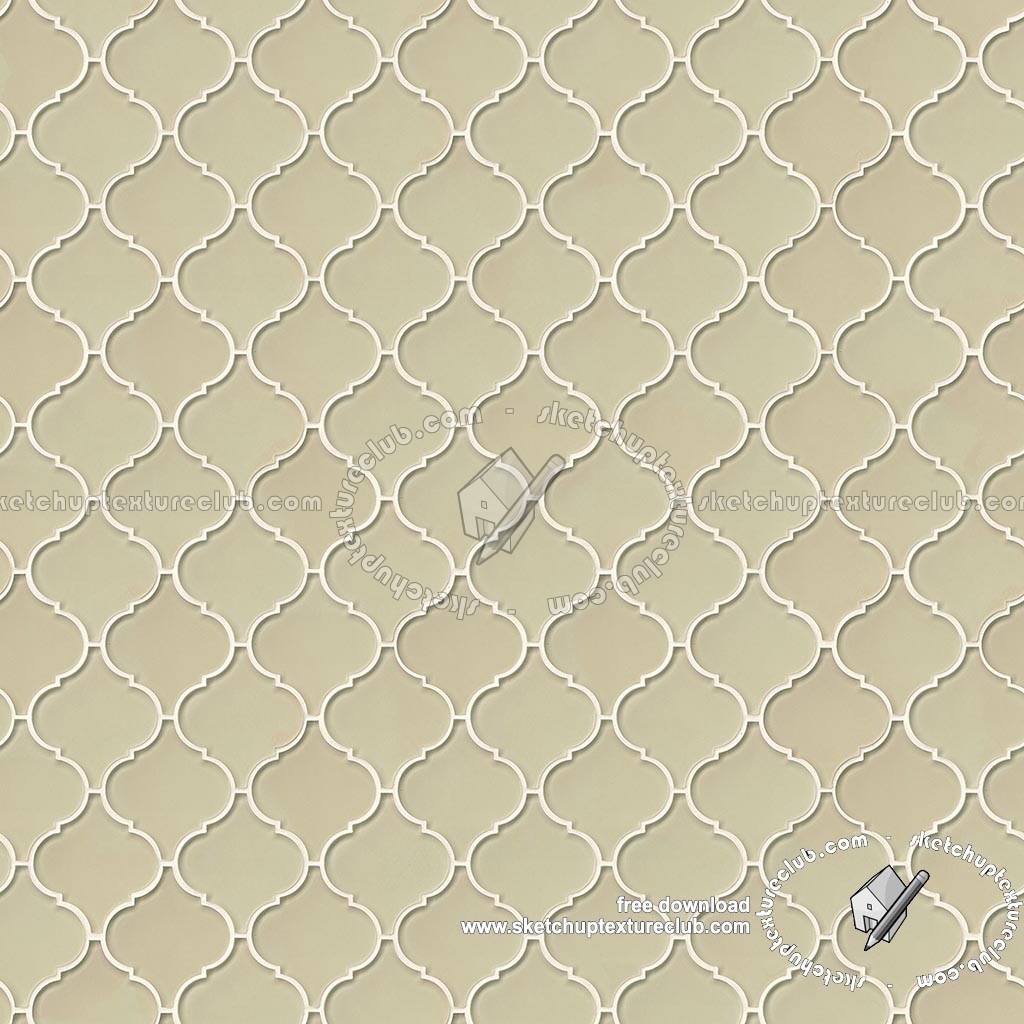 Textures   -   ARCHITECTURE   -   TILES INTERIOR   -   Ornate tiles   -   Geometric patterns  - Arabescque mosaic tile texture seamless 18913 (seamless)
