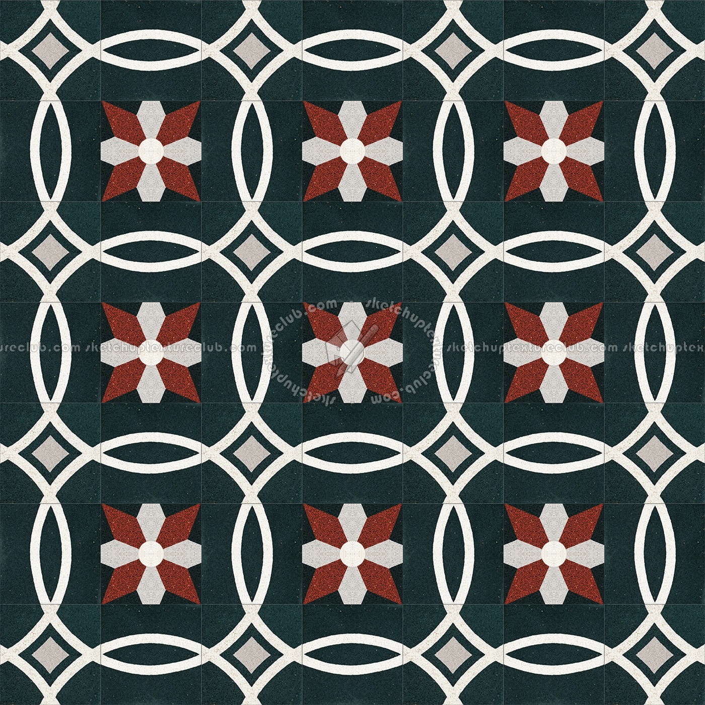 Textures   -   ARCHITECTURE   -   TILES INTERIOR   -   Cement - Encaustic   -   Cement  - Cement concrete tile texture seamless 13369 (seamless)