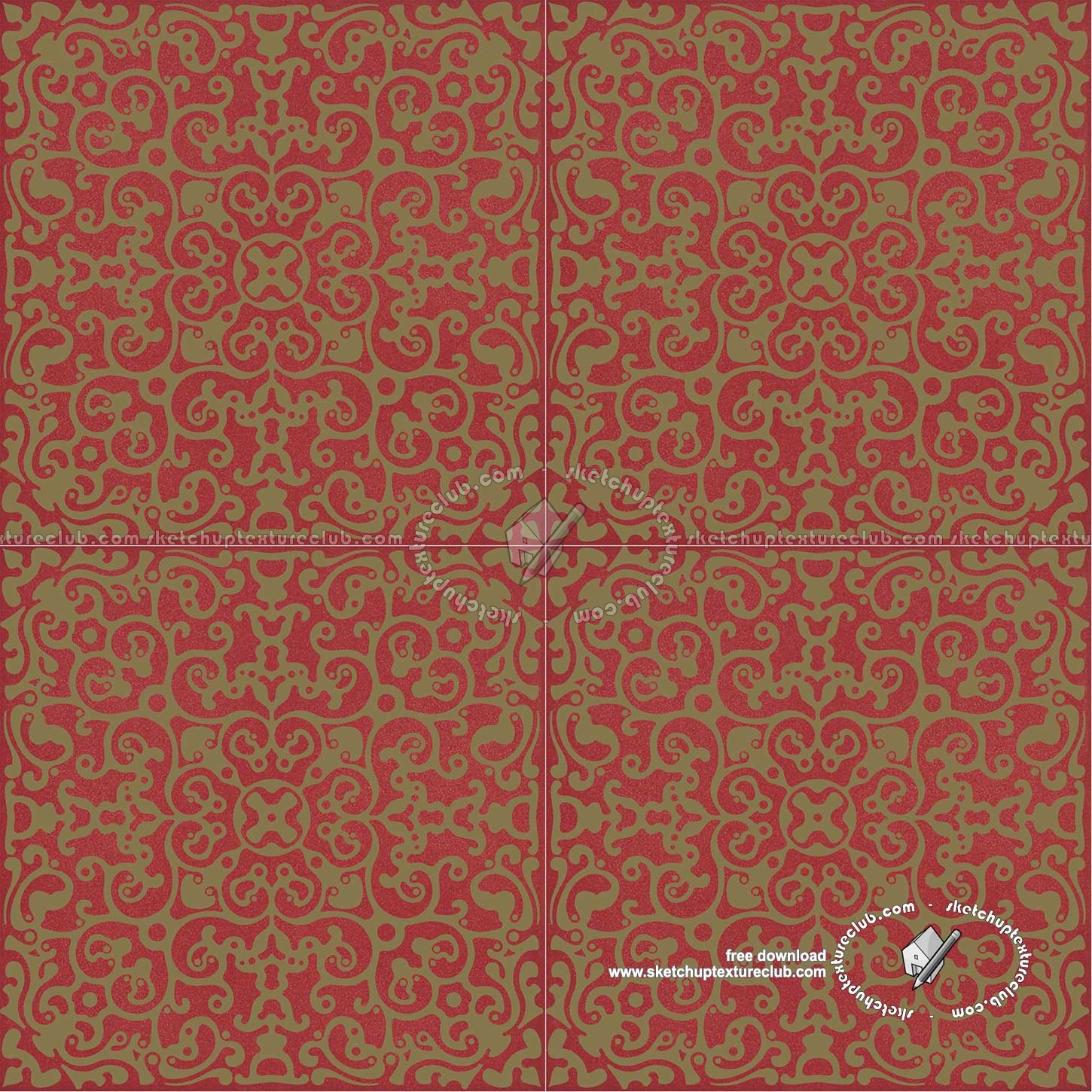 Textures   -   ARCHITECTURE   -   TILES INTERIOR   -   Ornate tiles   -   Mixed patterns  - Ceramic ornate tile texture seamless 20282 (seamless)
