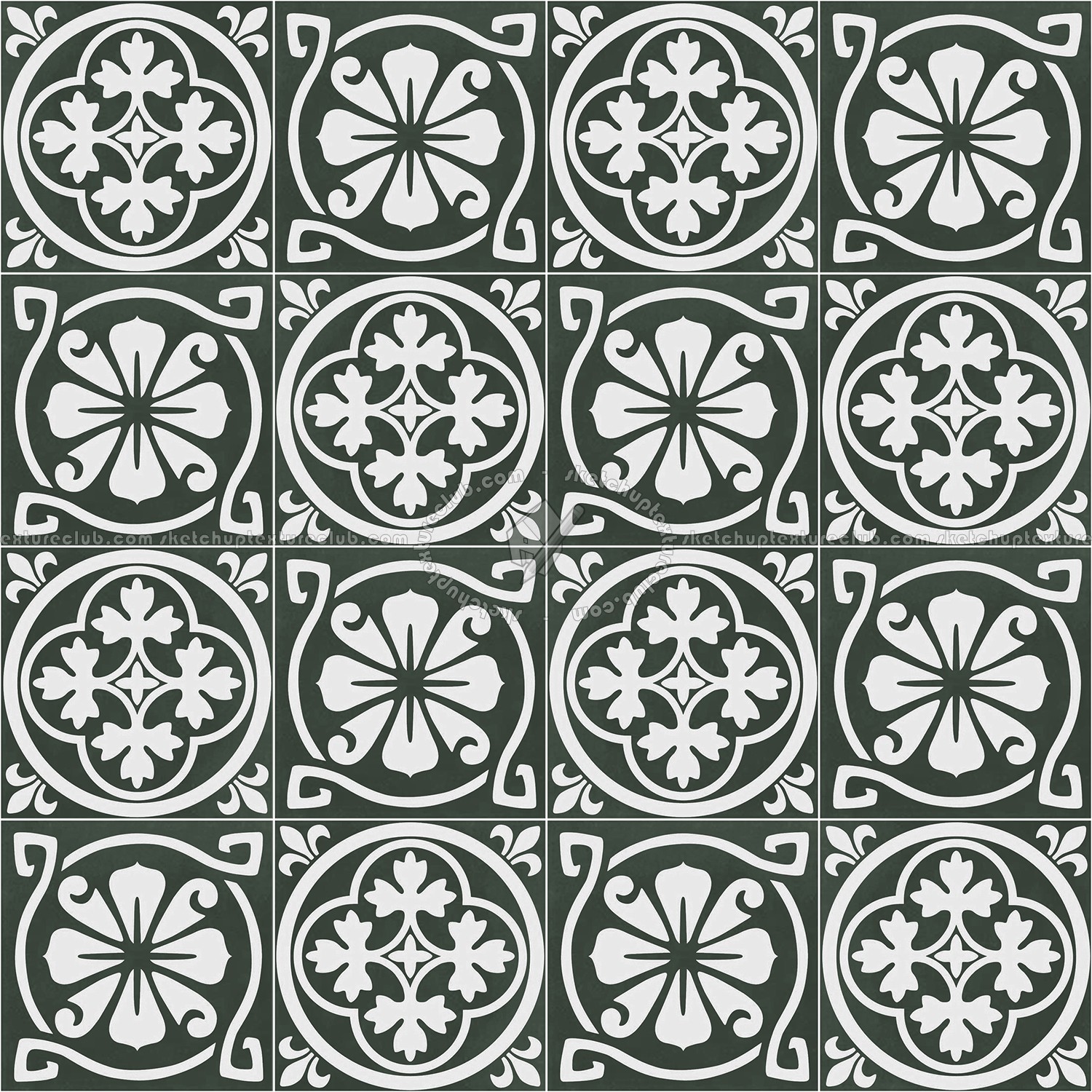 Textures   -   ARCHITECTURE   -   TILES INTERIOR   -   Cement - Encaustic   -   Victorian  - Victorian cement floor tile texture seamless 13709 (seamless)