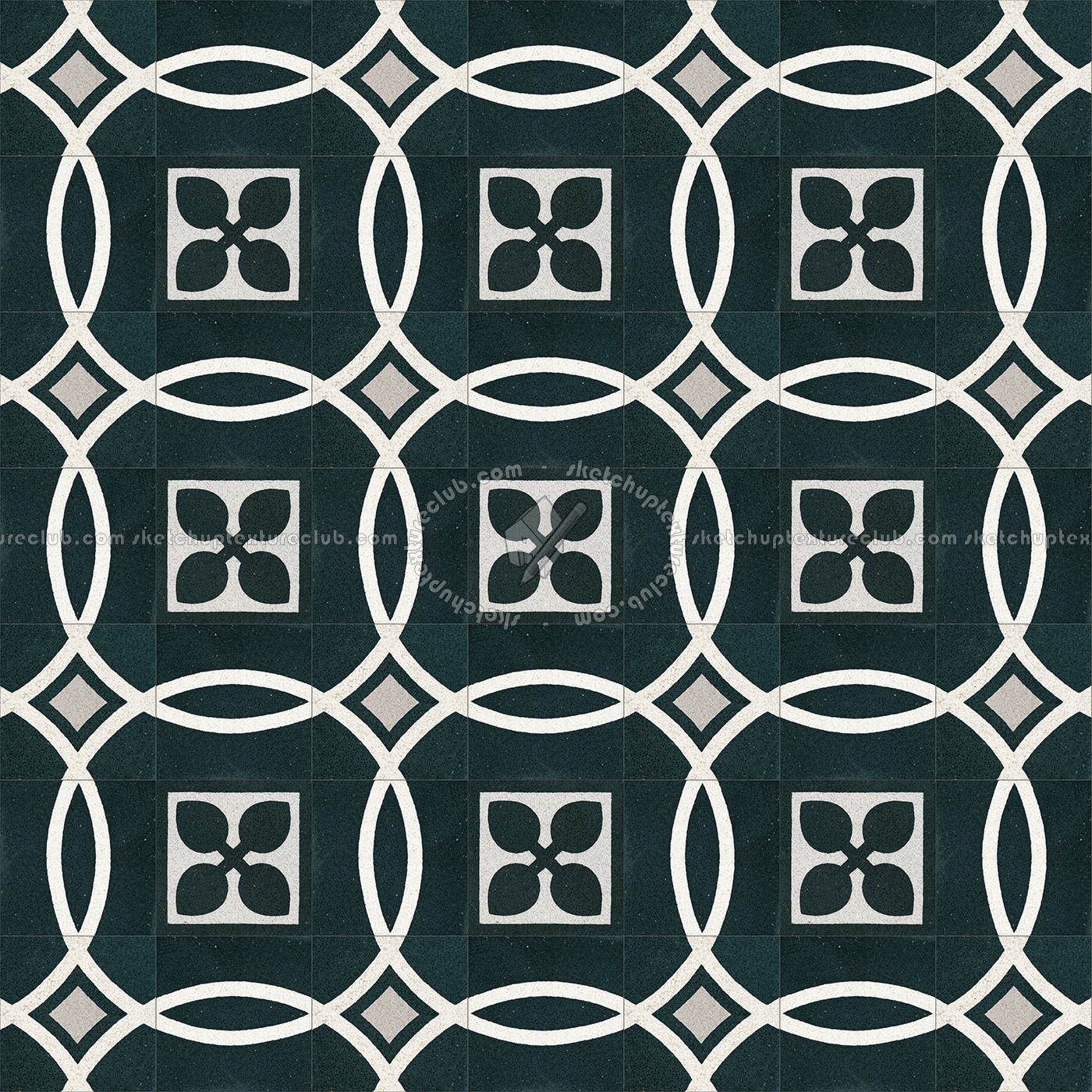 Textures   -   ARCHITECTURE   -   TILES INTERIOR   -   Cement - Encaustic   -   Cement  - Cement concrete tile texture seamless 13371 (seamless)