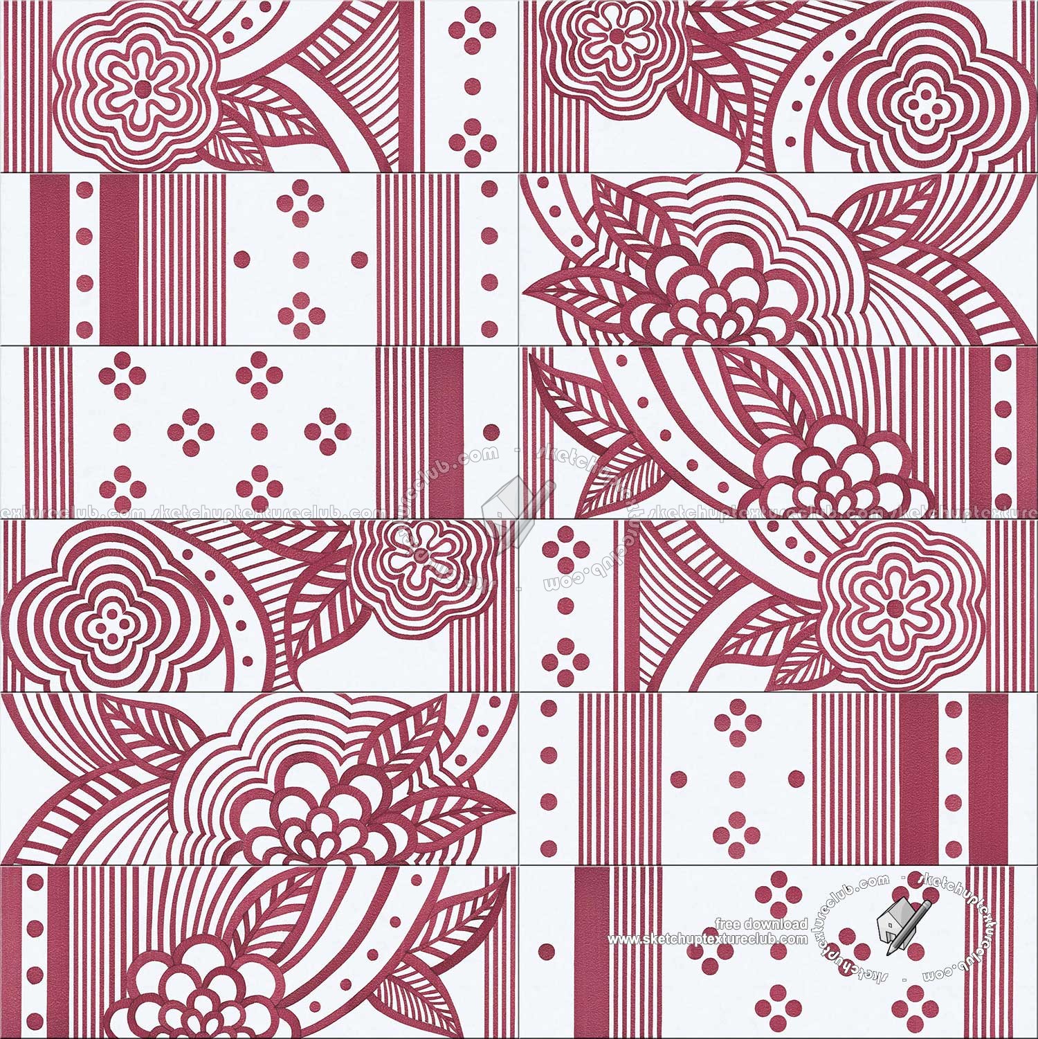 Textures   -   ARCHITECTURE   -   TILES INTERIOR   -   Ornate tiles   -   Patchwork  - Ceramic patchwork tile texture seamless 20225 (seamless)