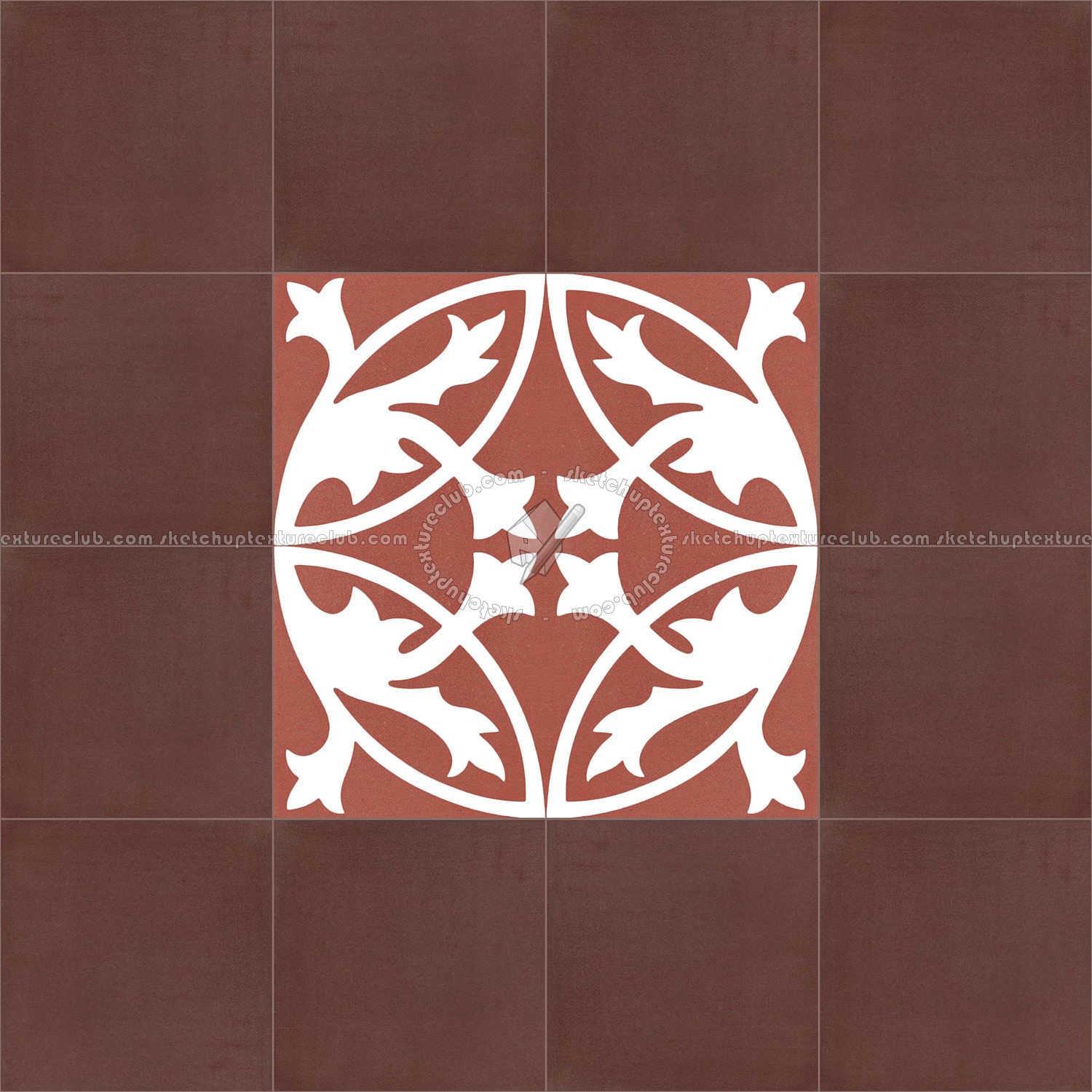 Textures   -   ARCHITECTURE   -   TILES INTERIOR   -   Cement - Encaustic   -   Encaustic  - Traditional encaustic cement ornate tile texture seamless 13491 (seamless)