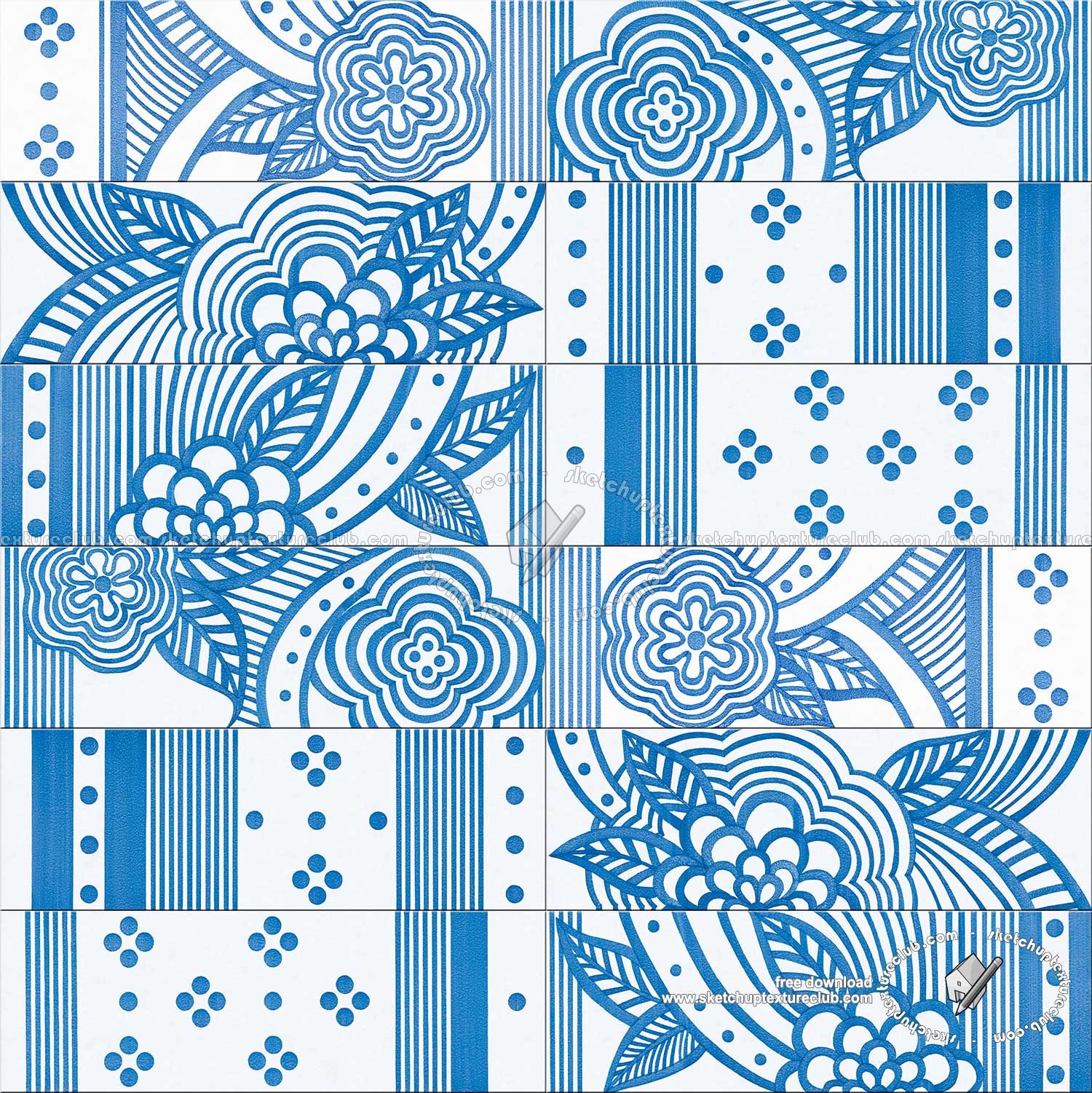 Textures   -   ARCHITECTURE   -   TILES INTERIOR   -   Ornate tiles   -   Patchwork  - Ceramic patchwork tile texture seamless 20226 (seamless)