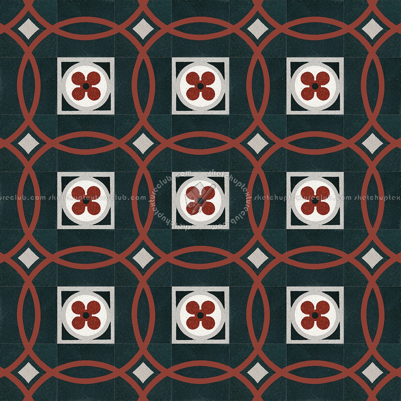 Textures   -   ARCHITECTURE   -   TILES INTERIOR   -   Cement - Encaustic   -   Cement  - Cement concrete tile texture seamless 13373 (seamless)