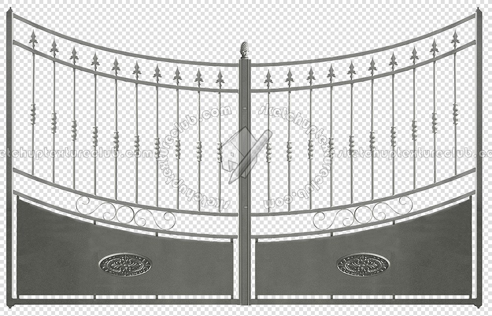 Textures   -   ARCHITECTURE   -   BUILDINGS   -   Gates  - Cut out silver entrance gate texture 18624