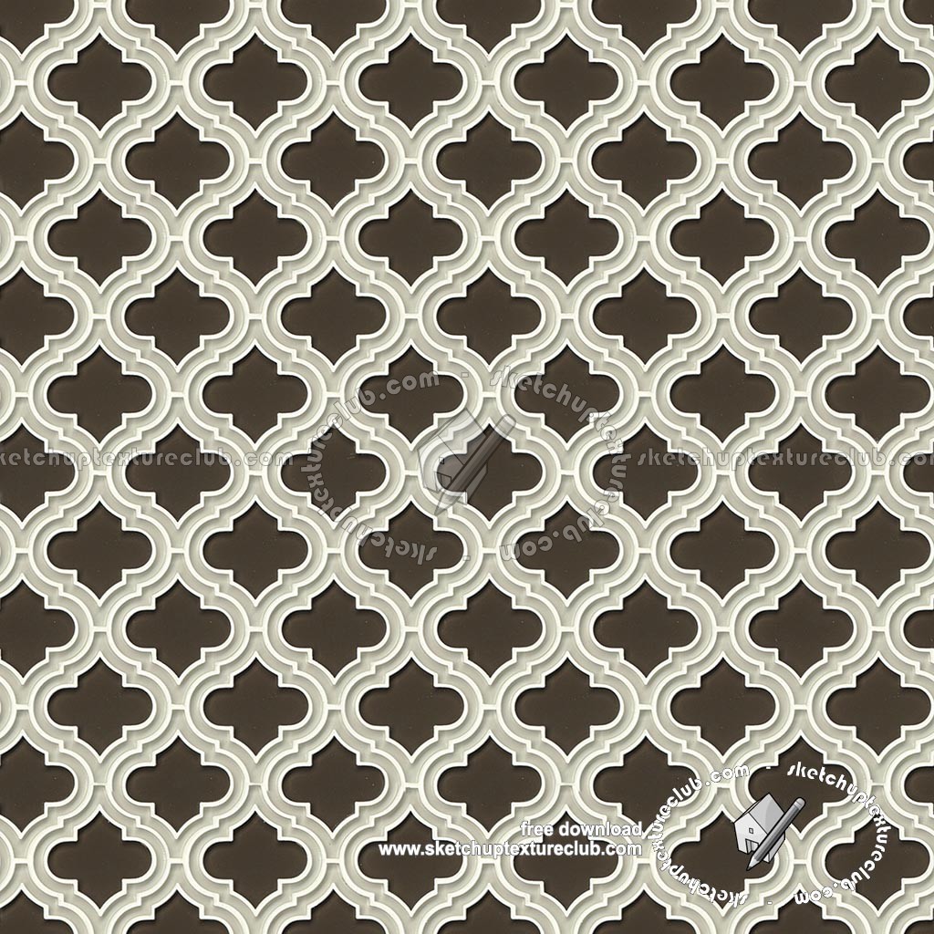 Textures   -   ARCHITECTURE   -   TILES INTERIOR   -   Ornate tiles   -   Geometric patterns  - Arabescque mosaic tile texture seamless 18918 (seamless)