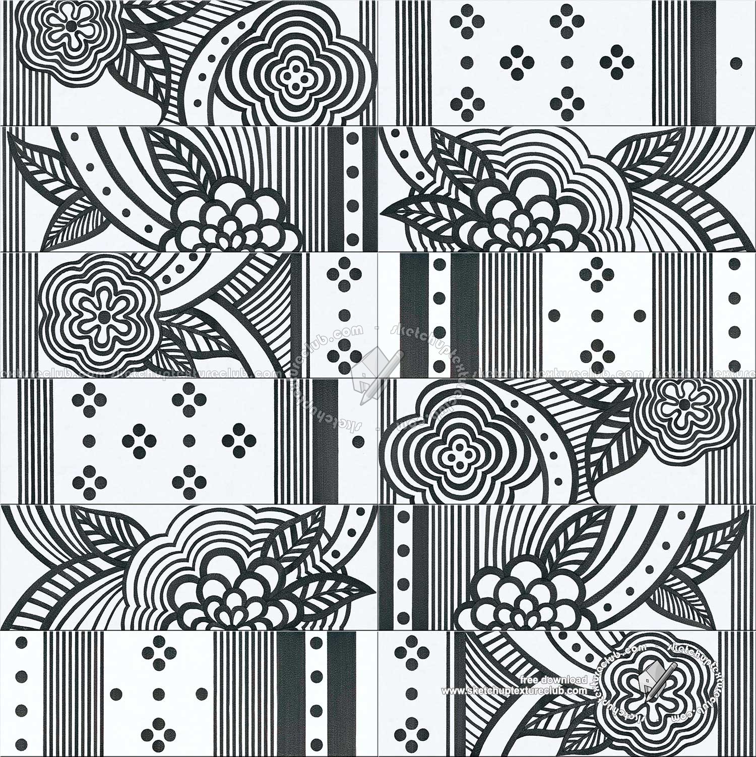 Textures   -   ARCHITECTURE   -   TILES INTERIOR   -   Ornate tiles   -   Patchwork  - Ceramic patchwork tile texture seamless 20228 (seamless)