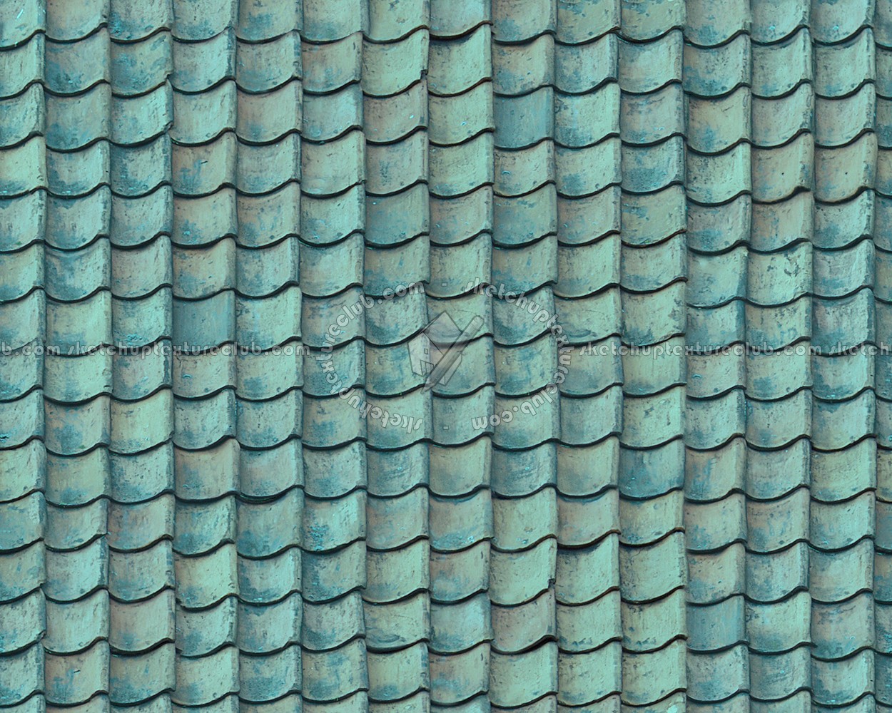 Textures   -   ARCHITECTURE   -   ROOFINGS   -   Clay roofs  - Dirty clay roofing texture seamless 03399 (seamless)