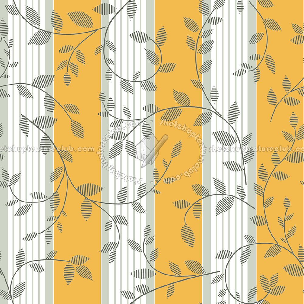 Textures   -   MATERIALS   -   WALLPAPER   -   Striped   -   Yellow  - Green leaves yellow striped wallpaper texture seamless 12013 (seamless)