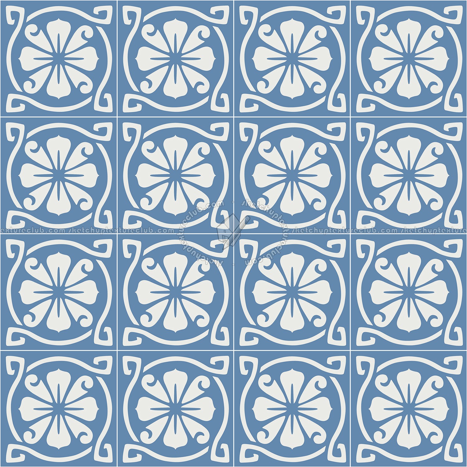 Textures   -   ARCHITECTURE   -   TILES INTERIOR   -   Cement - Encaustic   -   Victorian  - Victorian cement floor tile texture seamless 13713 (seamless)