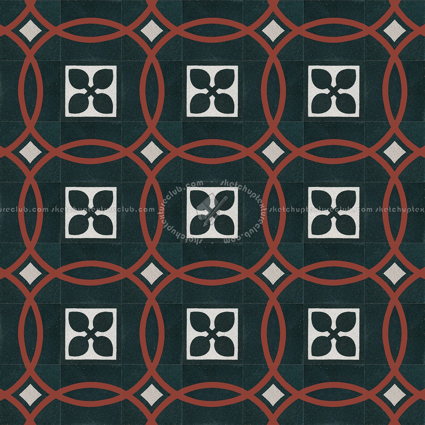 Textures   -   ARCHITECTURE   -   TILES INTERIOR   -   Cement - Encaustic   -   Cement  - Cement concrete tile texture seamless 13375 (seamless)