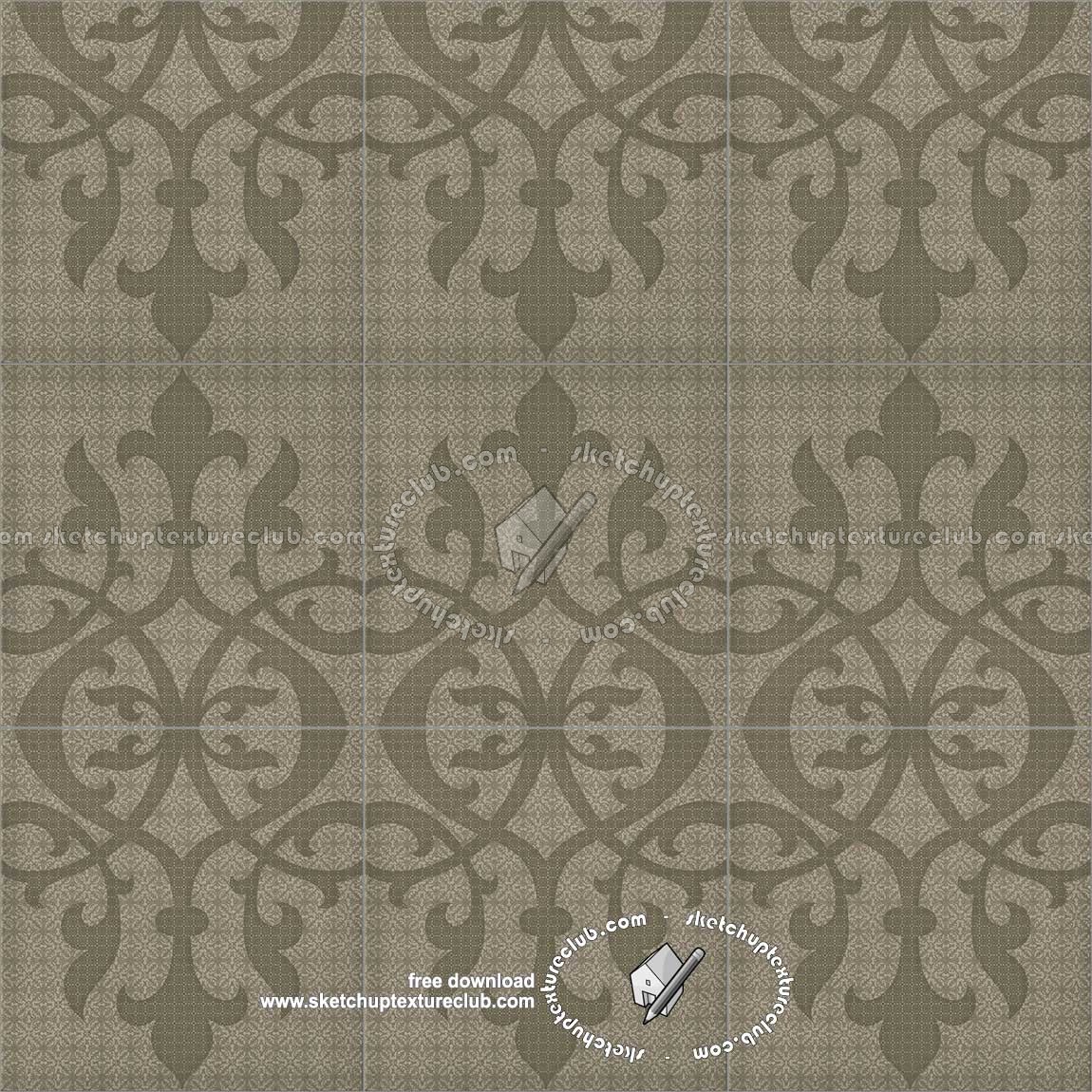 Textures   -   ARCHITECTURE   -   TILES INTERIOR   -   Ornate tiles   -   Mixed patterns  - Ceramic ornate tile texture seamless 20311 (seamless)