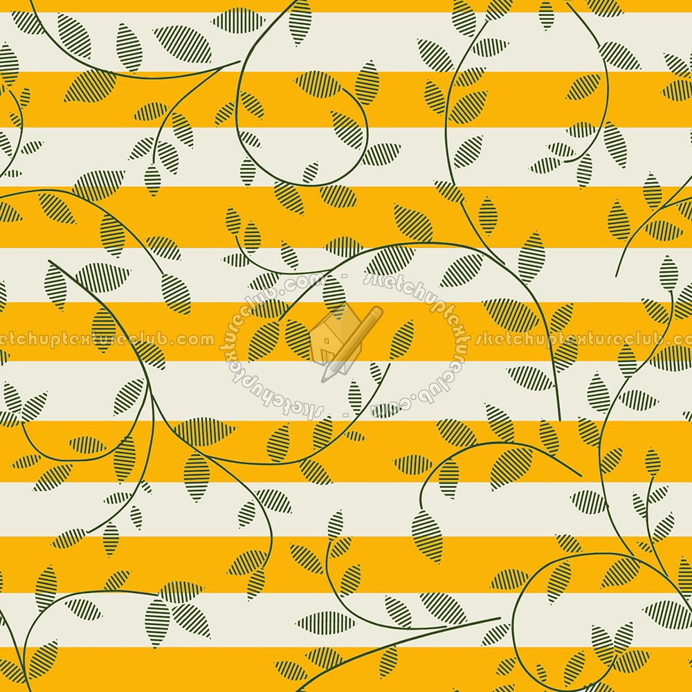 Textures   -   MATERIALS   -   WALLPAPER   -   Striped   -   Yellow  - Green leaves yellow striped wallpaper texture seamless 12014 (seamless)