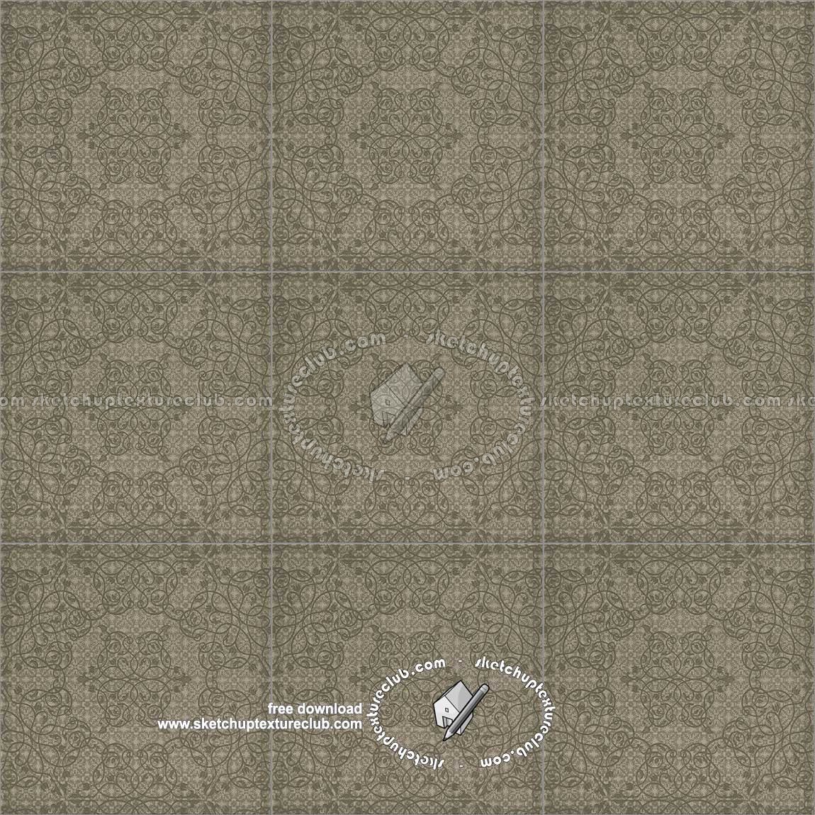 Textures   -   ARCHITECTURE   -   TILES INTERIOR   -   Ornate tiles   -   Mixed patterns  - Ceramic ornate tile texture seamless 20313 (seamless)