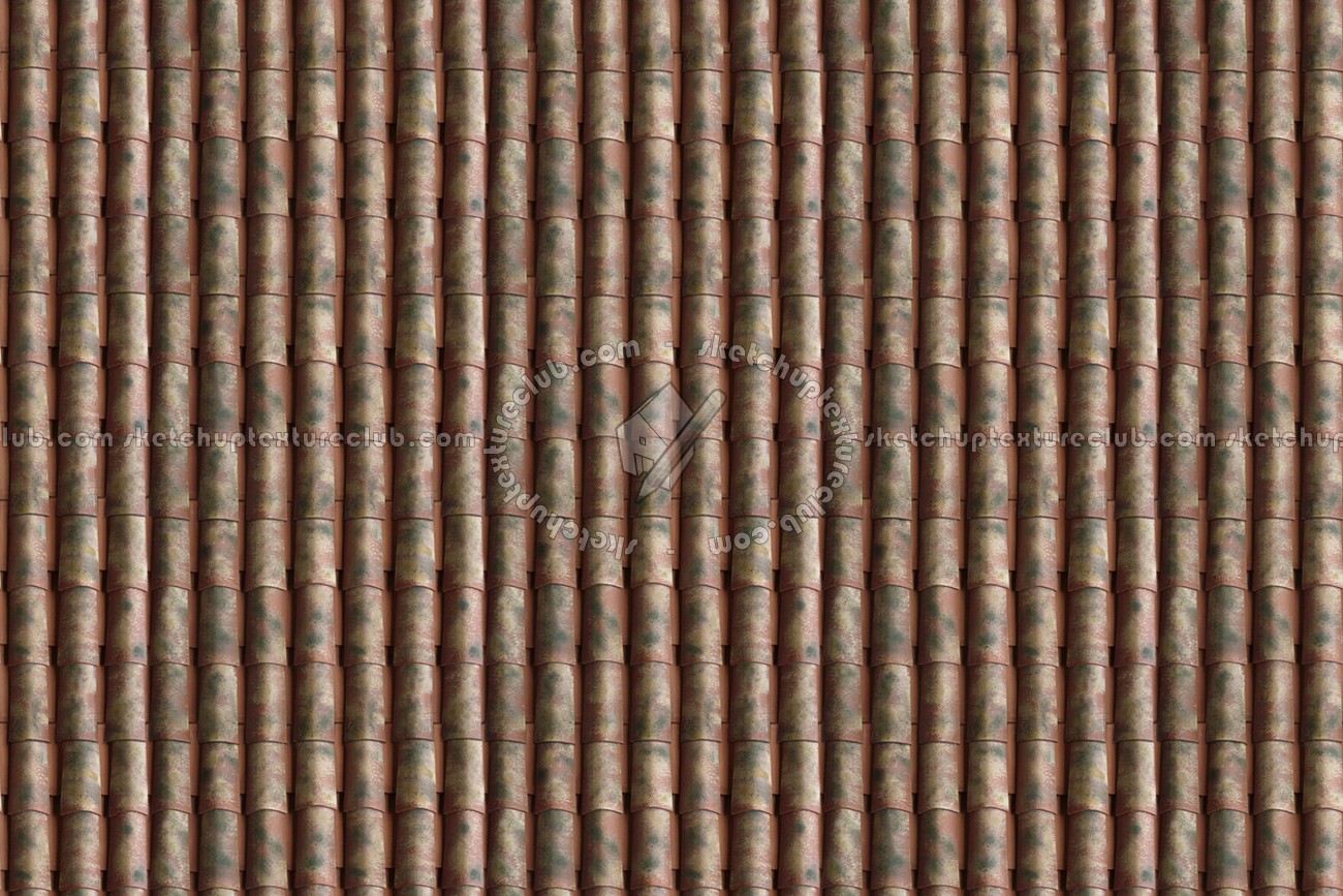 Textures   -   ARCHITECTURE   -   ROOFINGS   -   Clay roofs  - Old clay roofing texture seamless 03402 (seamless)