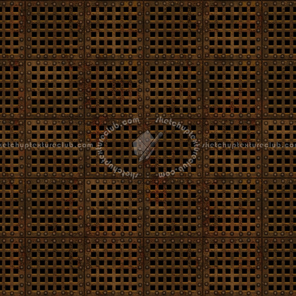 Textures   -   MATERIALS   -   METALS   -   Perforated  - Rusty iron industrial perforate metal texture seamless 10534 (seamless)