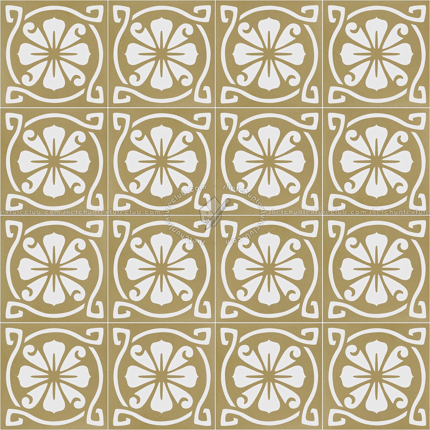 Textures   -   ARCHITECTURE   -   TILES INTERIOR   -   Cement - Encaustic   -   Victorian  - Victorian cement floor tile texture seamless 13716 (seamless)