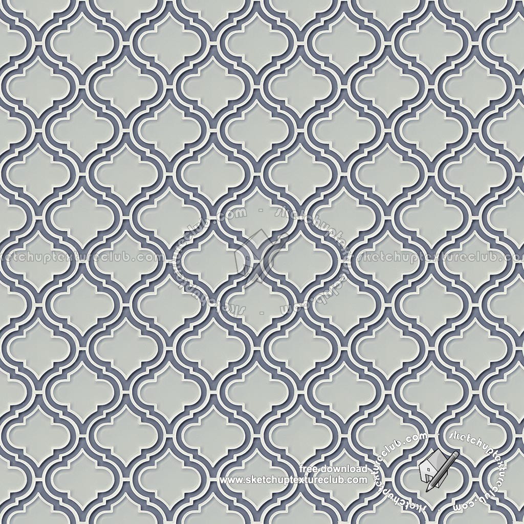 Textures   -   ARCHITECTURE   -   TILES INTERIOR   -   Ornate tiles   -   Geometric patterns  - Arabescque mosaic tile texture seamless 18922 (seamless)