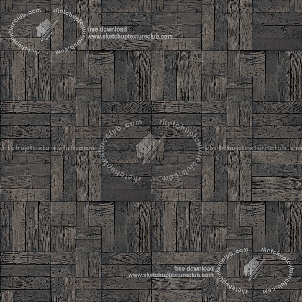 Textures   -   ARCHITECTURE   -   WOOD FLOORS   -   Parquet square  - Old dark wood flooring square texture seamless 20480 (seamless)