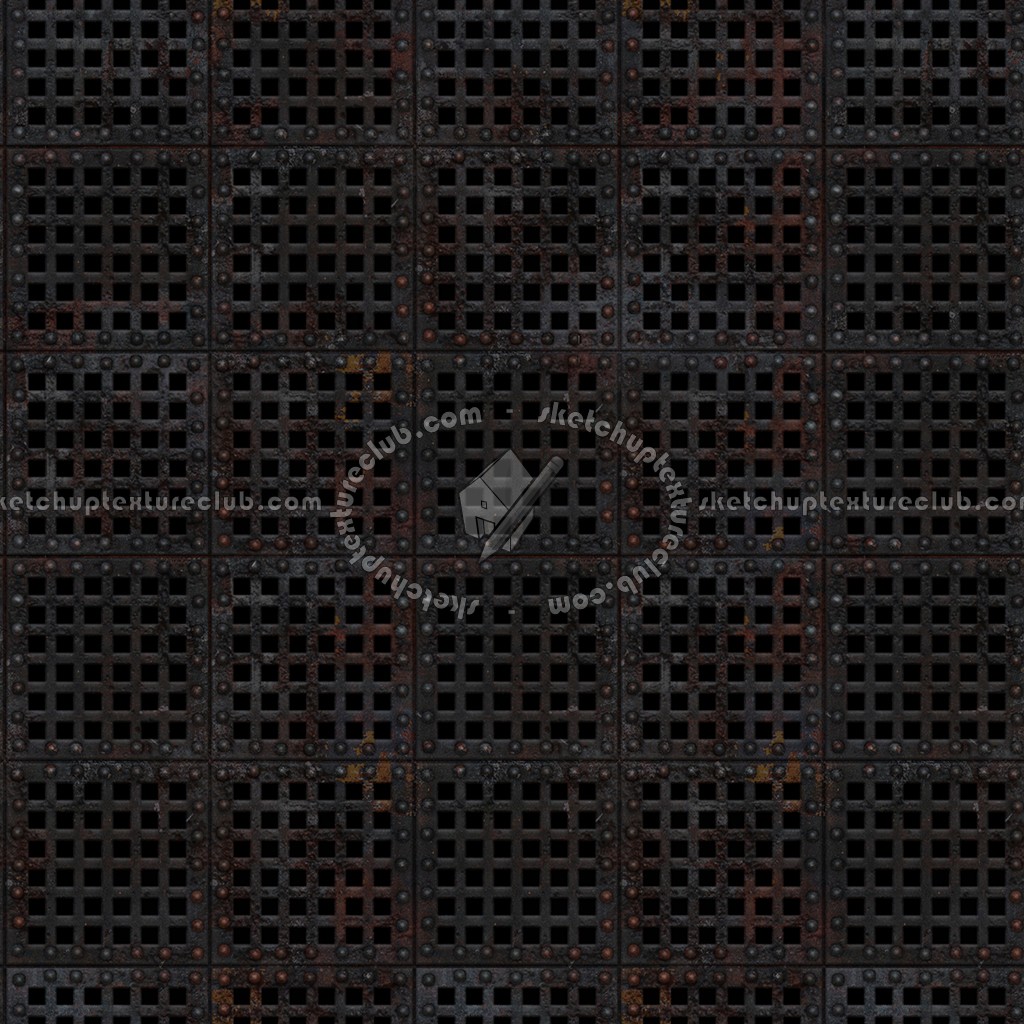 Textures   -   MATERIALS   -   METALS   -   Perforated  - Rusty iron industrial perforate metal texture seamless 10535 (seamless)