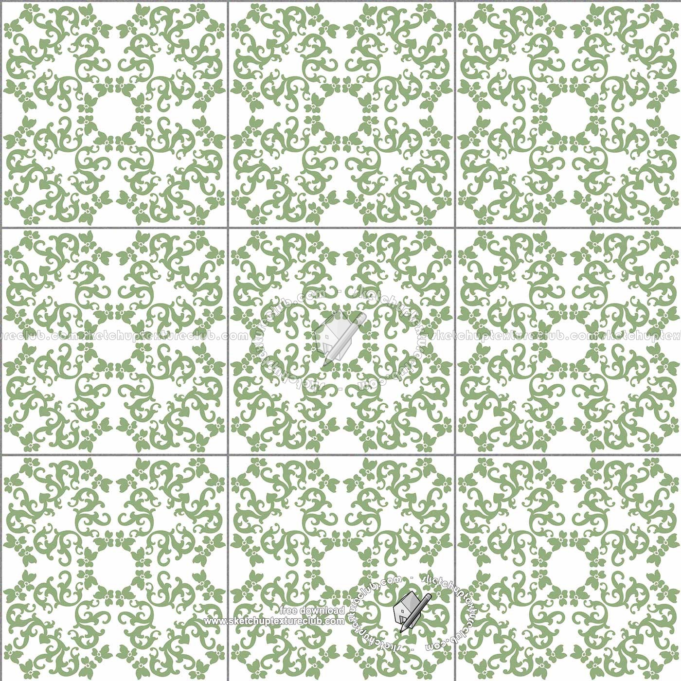 Textures   -   ARCHITECTURE   -   TILES INTERIOR   -   Ornate tiles   -   Mixed patterns  - Ceramic ornate tile texture seamless 1 20316 (seamless)