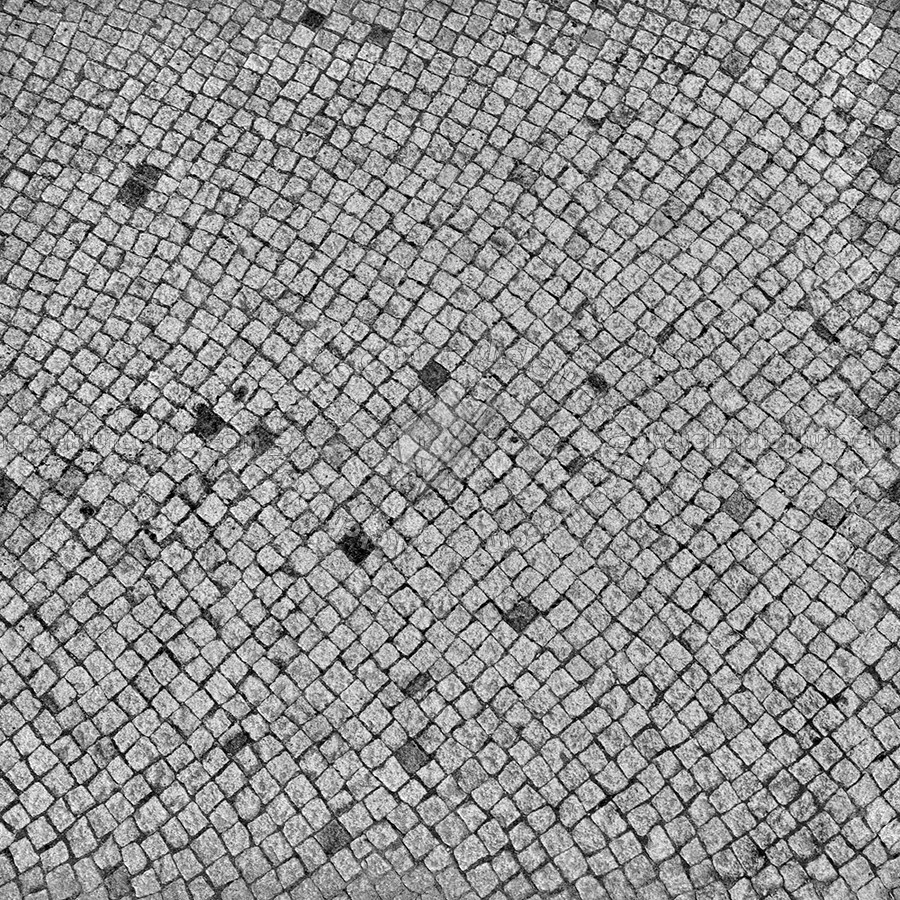 Textures   -   ARCHITECTURE   -   ROADS   -   Paving streets   -   Cobblestone  - Street paving cobblestone texture seamless 07398 - Bump