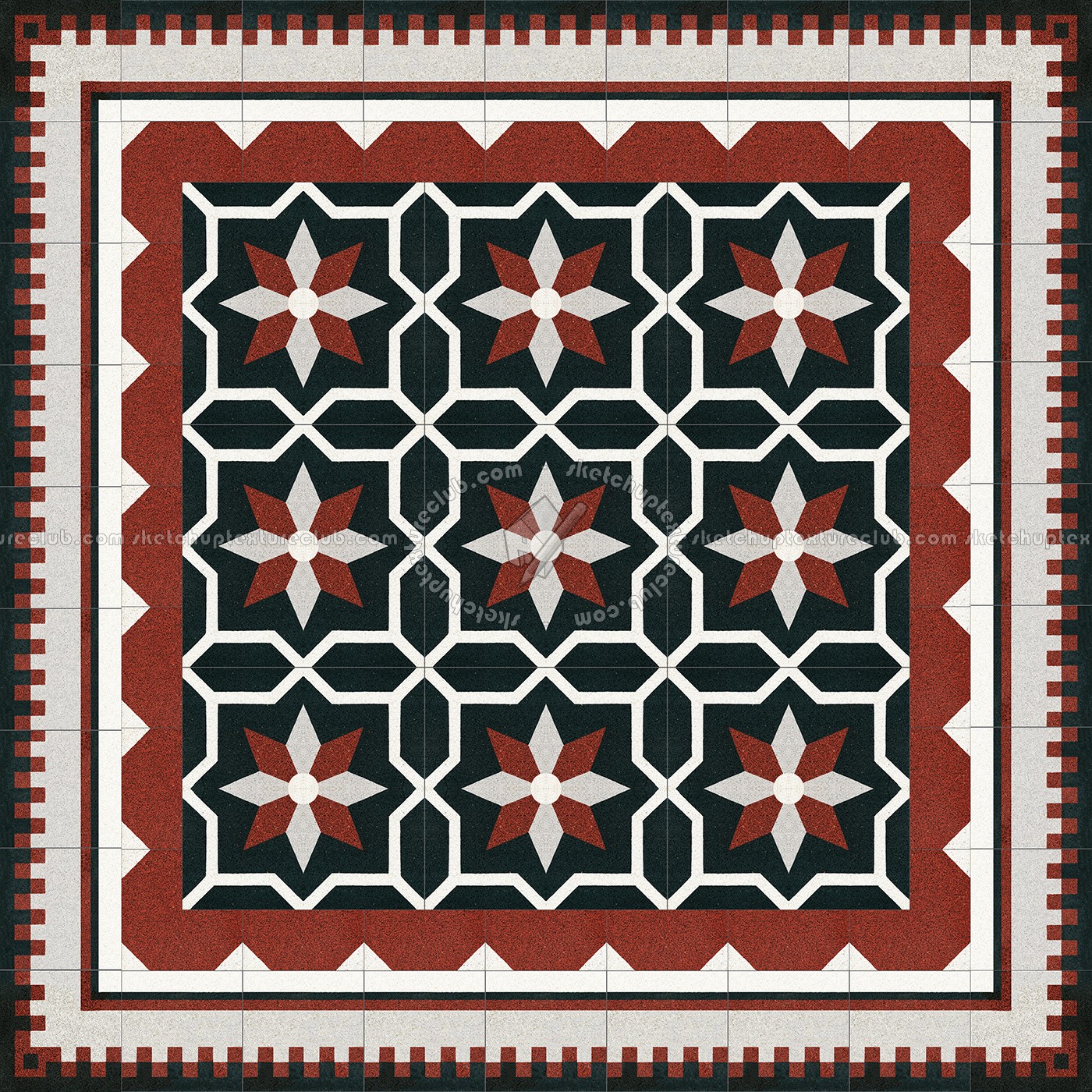 Textures   -   ARCHITECTURE   -   TILES INTERIOR   -   Cement - Encaustic   -   Cement  - Cement concrete tile texture seamless 13381 (seamless)