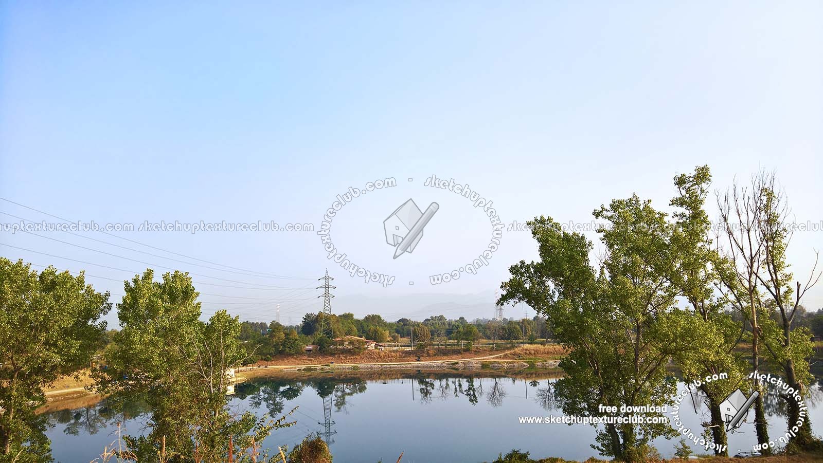 Textures   -   BACKGROUNDS &amp; LANDSCAPES   -   NATURE   -   Lakes  - Landscape background with lake 18334