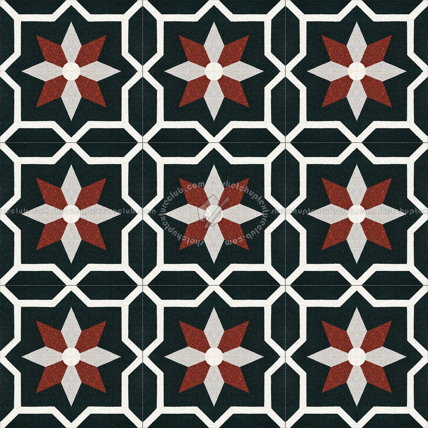 Textures   -   ARCHITECTURE   -   TILES INTERIOR   -   Cement - Encaustic   -   Cement  - Cement concrete tile texture seamless 13382 (seamless)