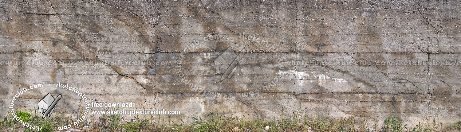 Textures   -   ARCHITECTURE   -   CONCRETE   -   Bare   -   Damaged walls  - Concrete damaged plates wall texture horizontal seamless 17926 (seamless)