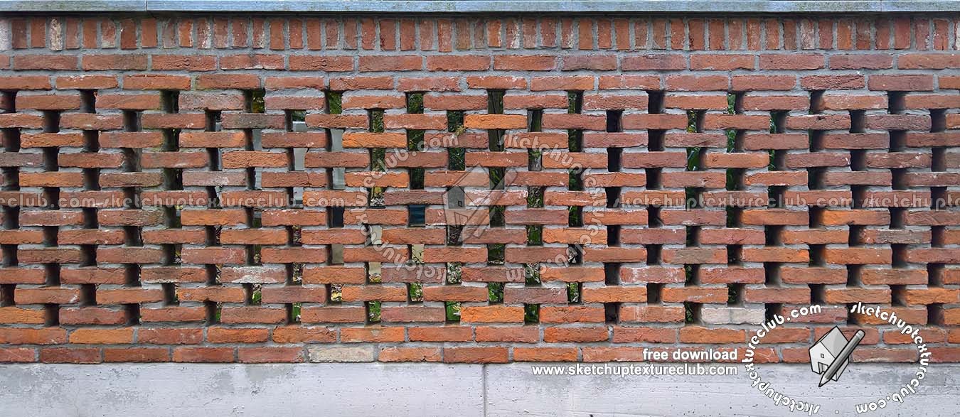 Textures   -   ARCHITECTURE   -   BRICKS   -   Special Bricks  - Fence briks wall texture horizontal seamless 19270 (seamless)