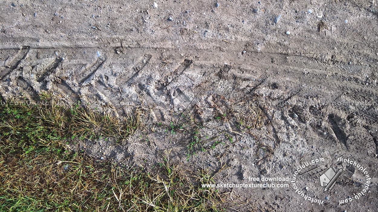 Textures   -   NATURE ELEMENTS   -   SOIL   -   Ground  - Dried ground with tire marks texture 17910