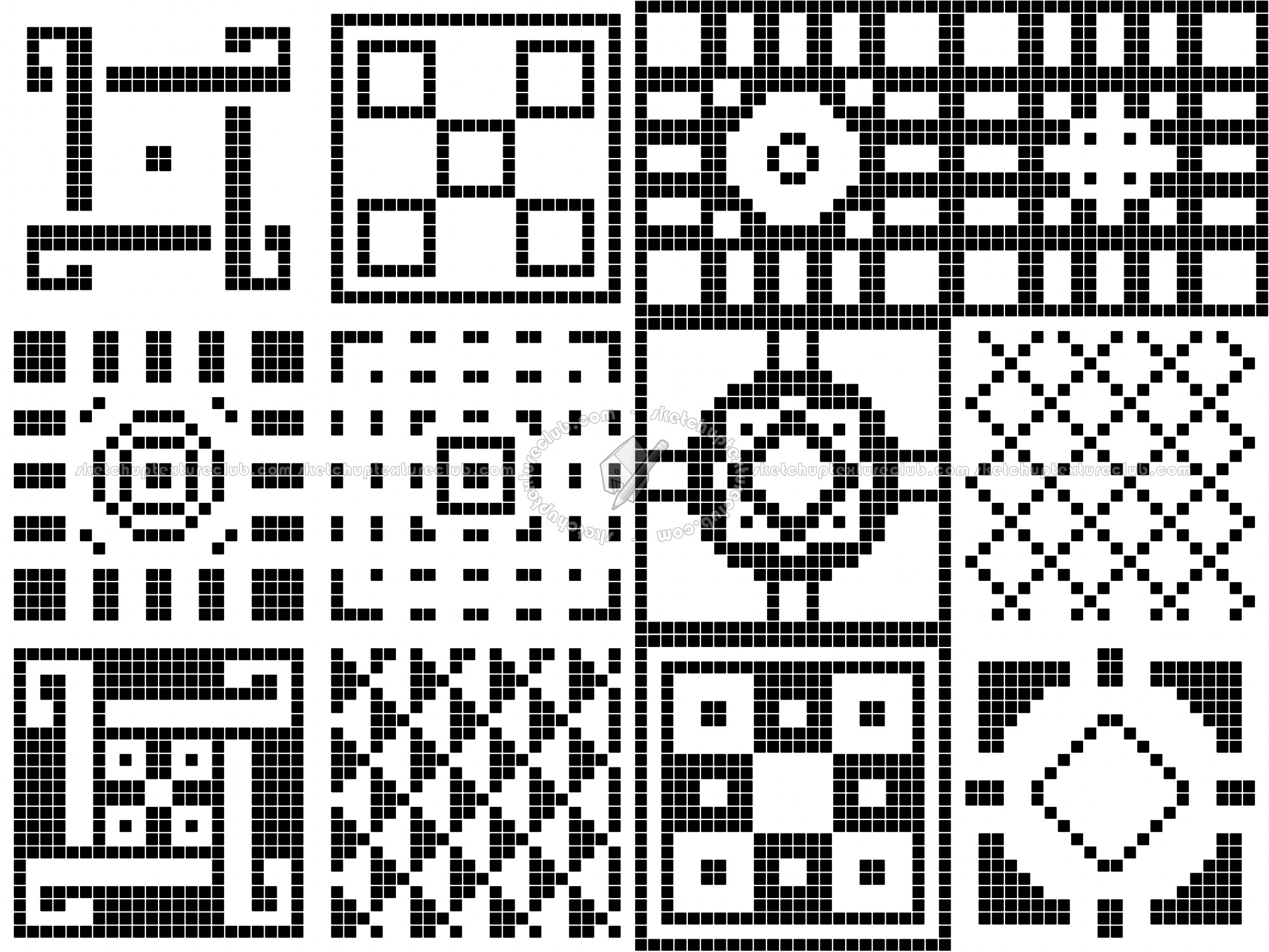 Textures   -   ARCHITECTURE   -   TILES INTERIOR   -   Mosaico   -   Classic format   -   Patterned  - Mosaico cm90x120 patterned tiles texture seamless 15094 - Mask