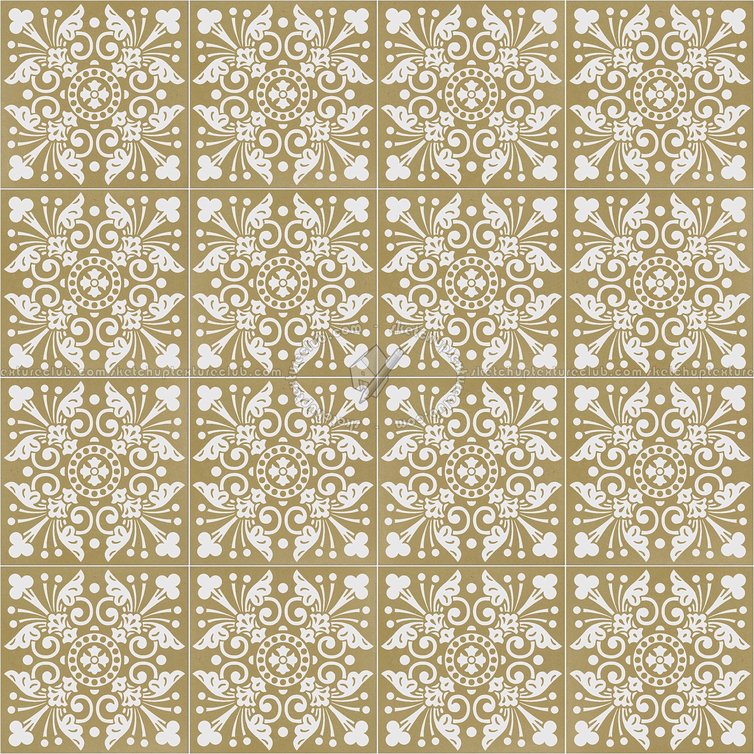 Textures   -   ARCHITECTURE   -   TILES INTERIOR   -   Cement - Encaustic   -   Victorian  - Victorian cement floor tile texture seamless 13724 (seamless)