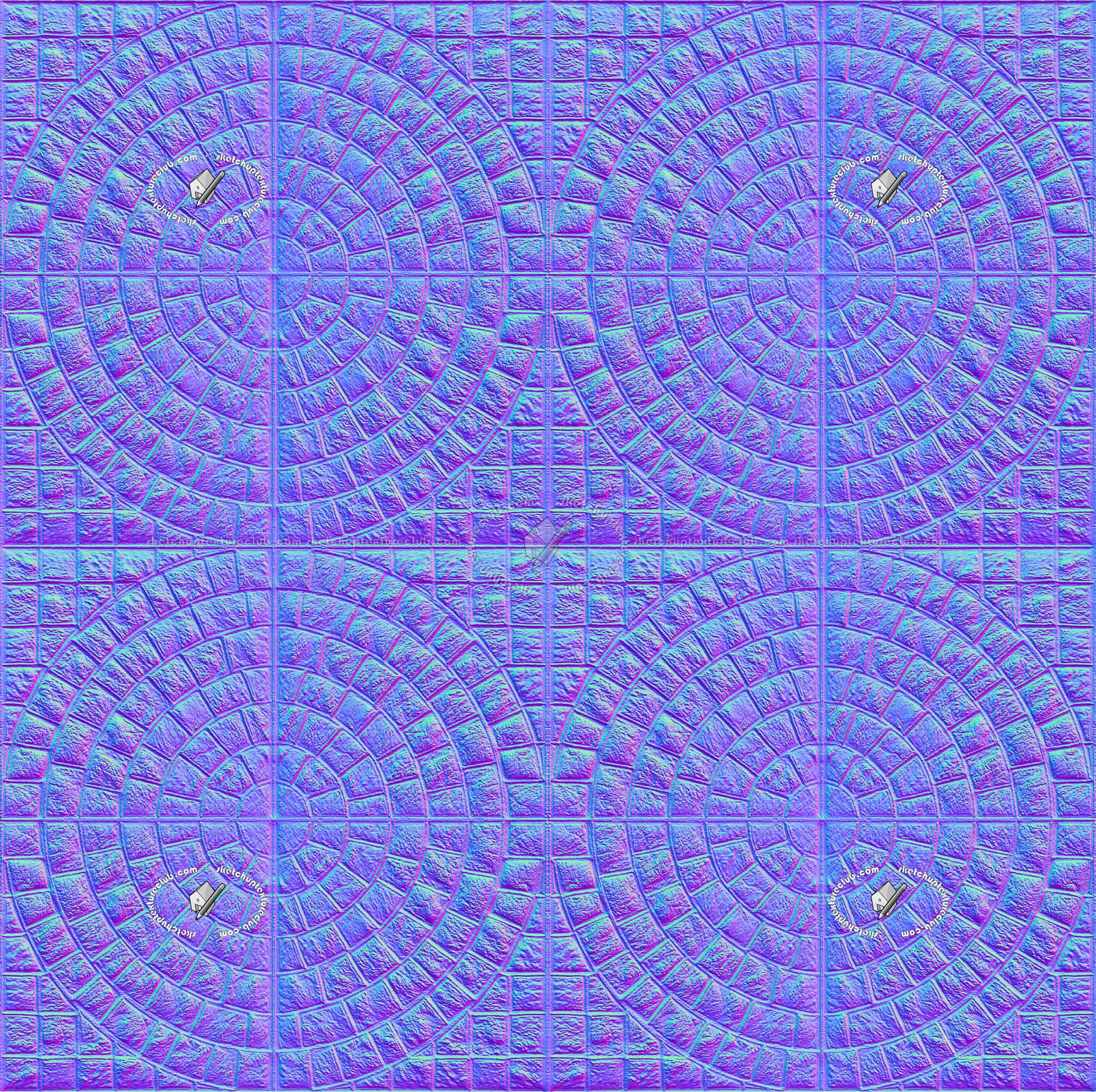 Textures   -   ARCHITECTURE   -   PAVING OUTDOOR   -   Concrete   -   Blocks mixed  - Painted concrete paving outdoor texture seamless 20750 - Normal