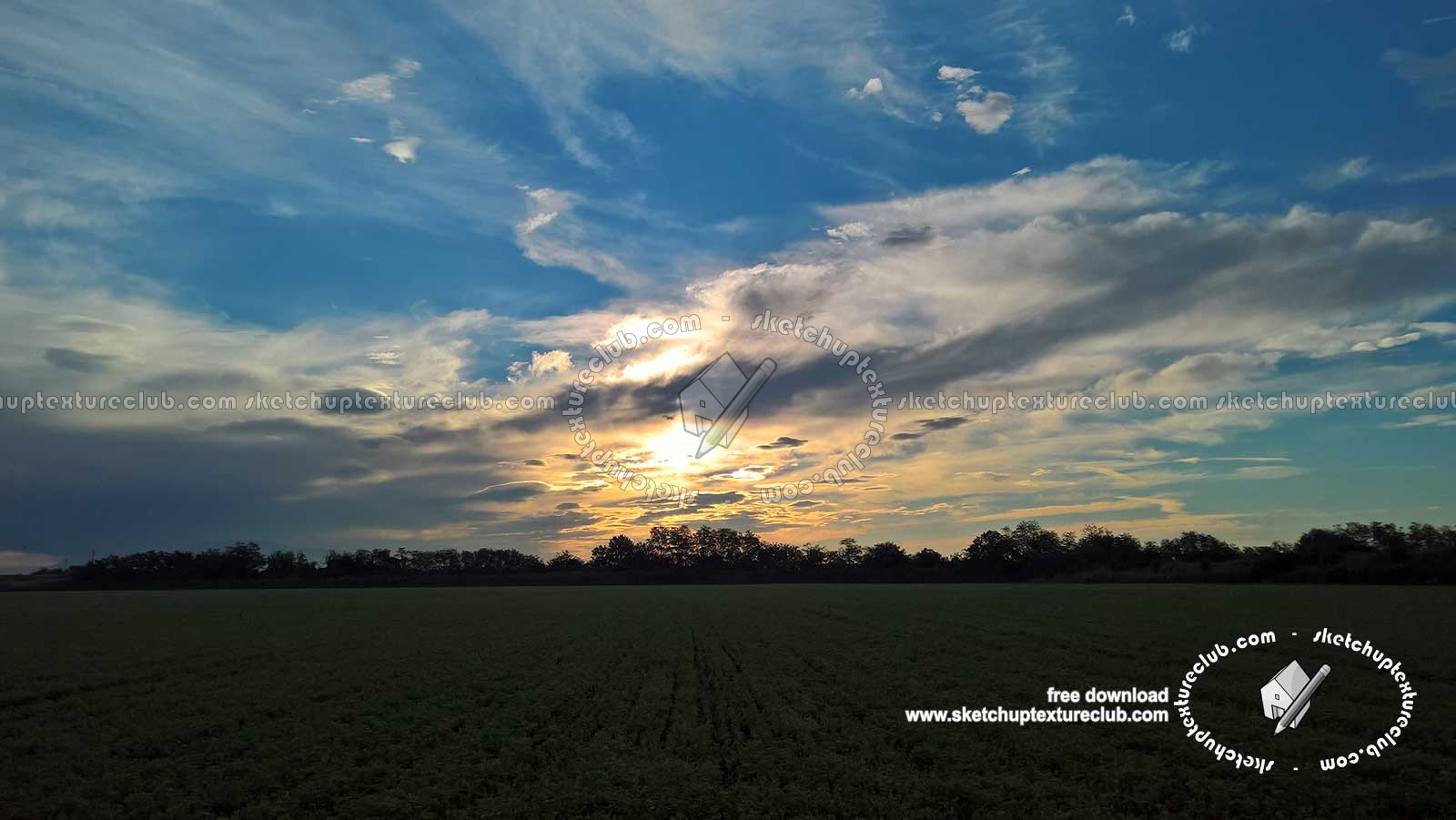 Textures   -   BACKGROUNDS & LANDSCAPES   -   SUNRISES & SUNSETS  - Summer sunrise with countryside background 20963