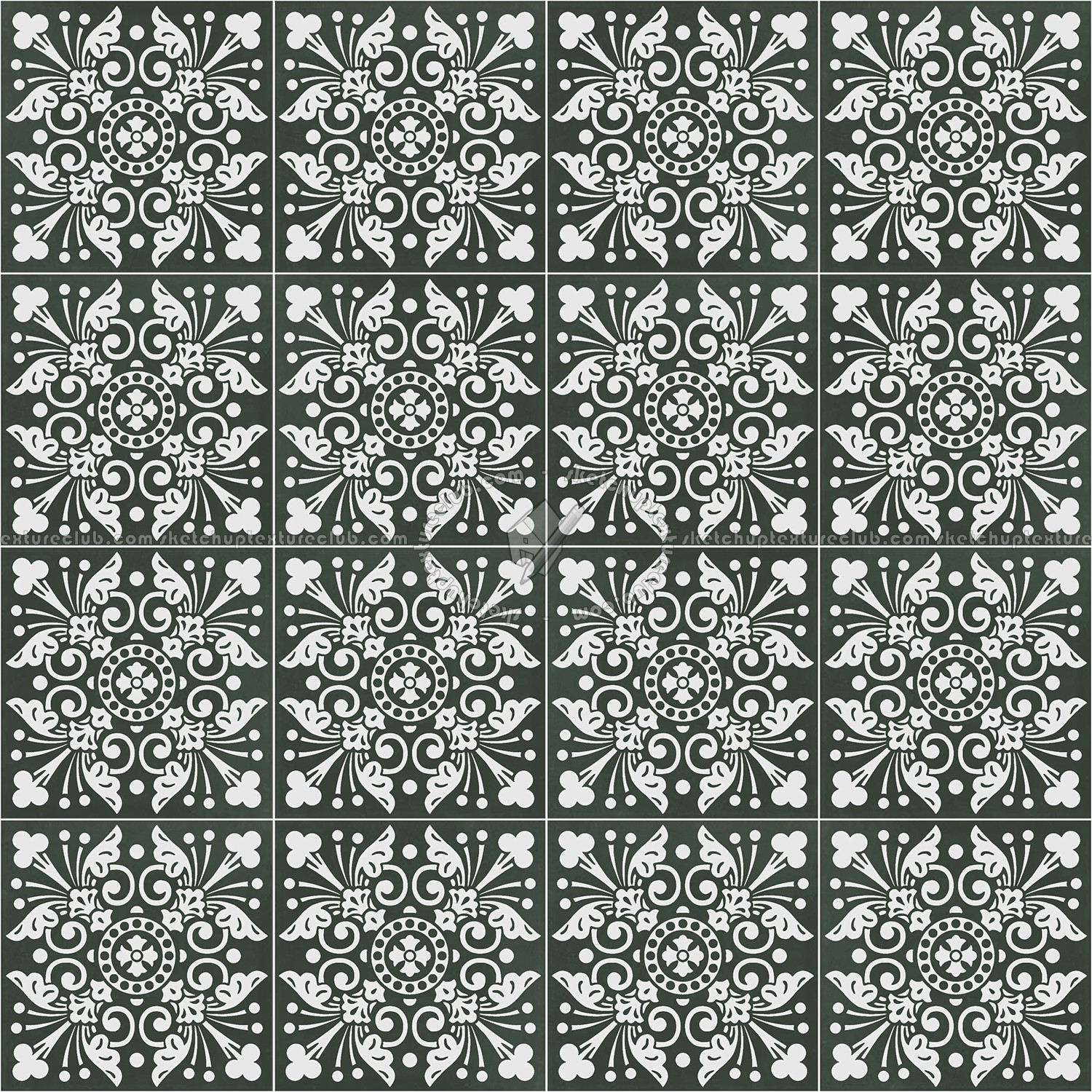 Textures   -   ARCHITECTURE   -   TILES INTERIOR   -   Cement - Encaustic   -   Victorian  - Victorian cement floor tile texture seamless 13725 (seamless)