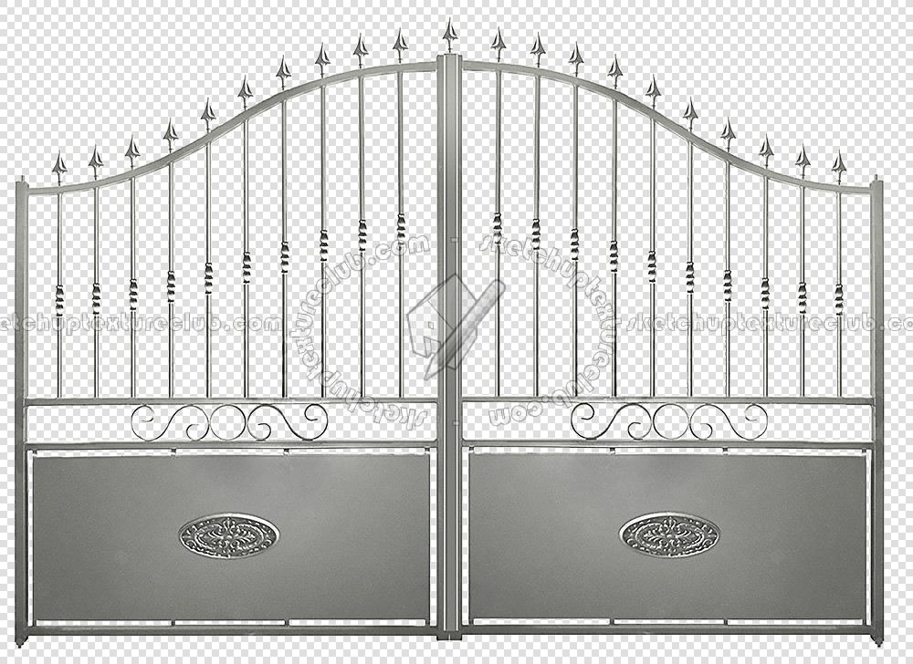 Textures   -   ARCHITECTURE   -   BUILDINGS   -   Gates  - Cut out silver entrance gate texture 18638