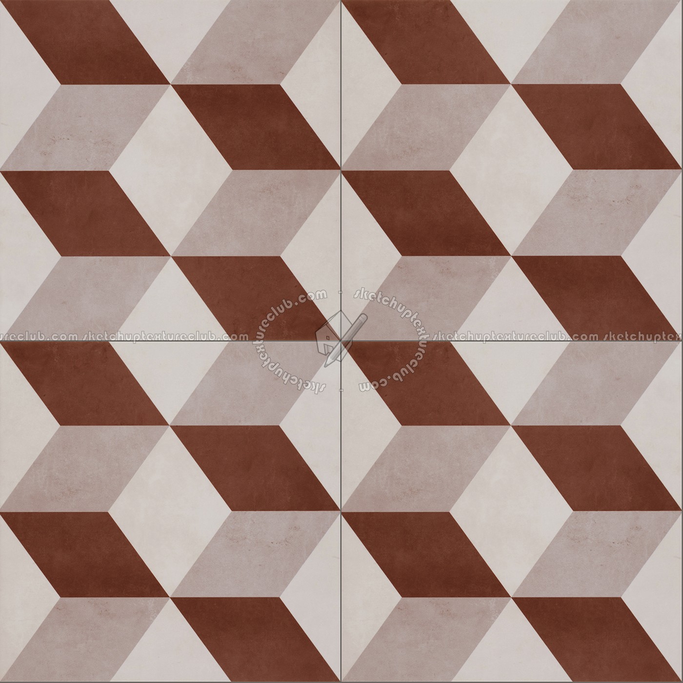 Textures   -   ARCHITECTURE   -   TILES INTERIOR   -   Cement - Encaustic   -   Cement  - Illusion cement concrete tile texture seamless 13387 (seamless)