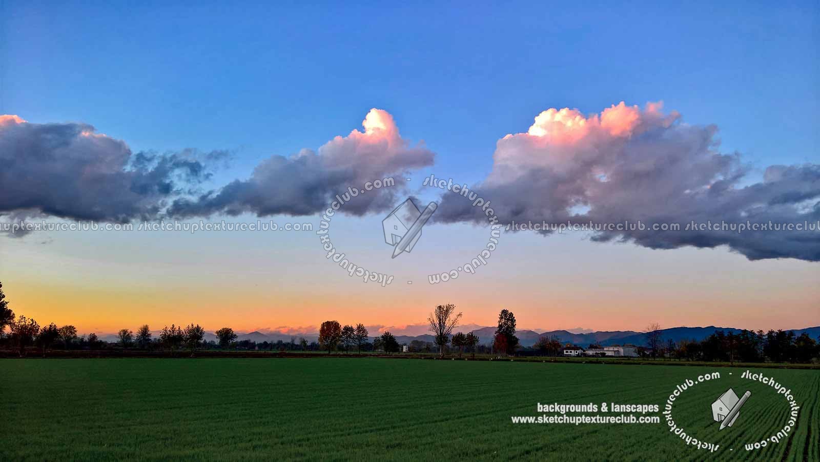 Textures   -   BACKGROUNDS & LANDSCAPES   -   SUNRISES & SUNSETS  - Autumn sunset with countryside background 21015