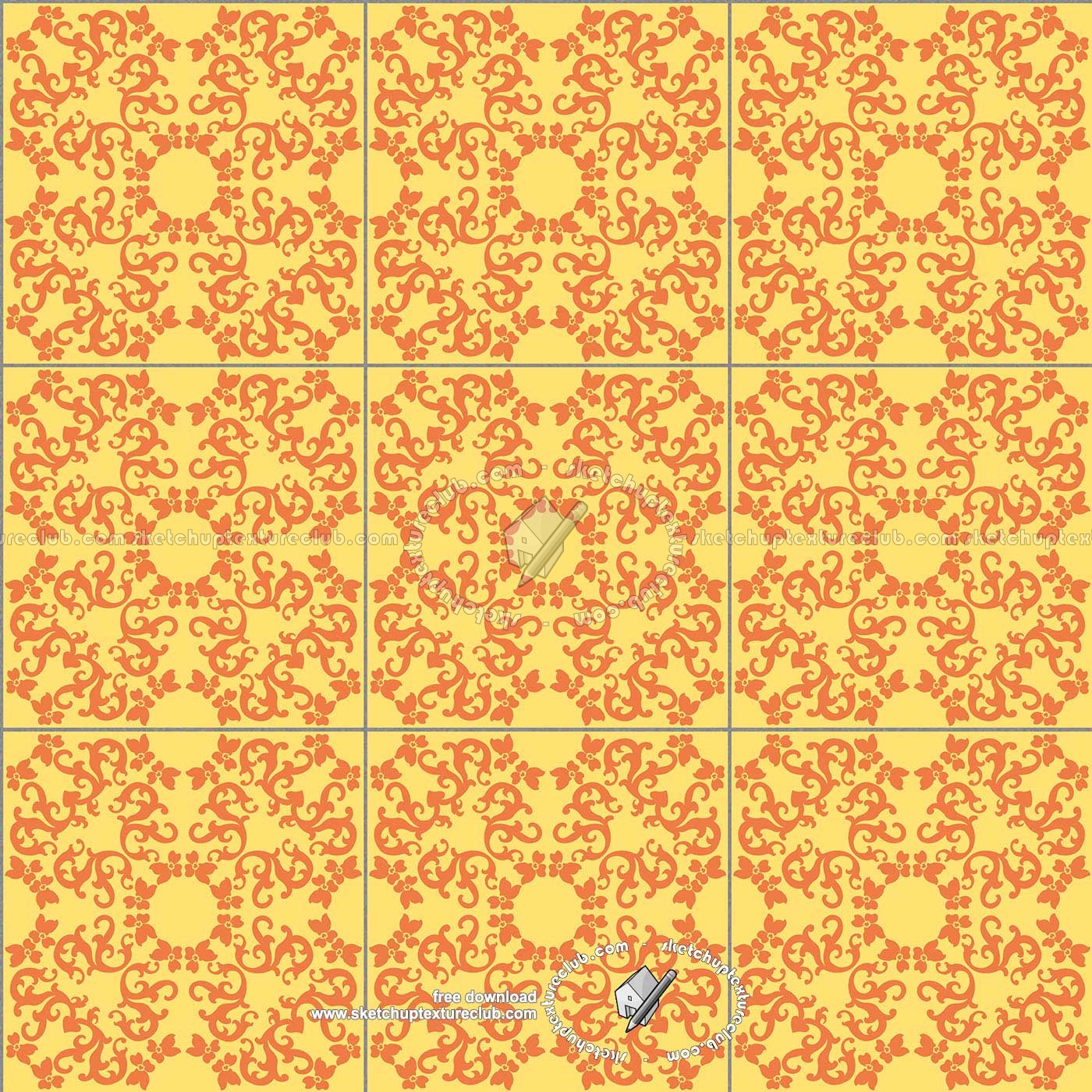 Textures   -   ARCHITECTURE   -   TILES INTERIOR   -   Ornate tiles   -   Mixed patterns  - Ceramic ornate tile texture seamless 20323 (seamless)